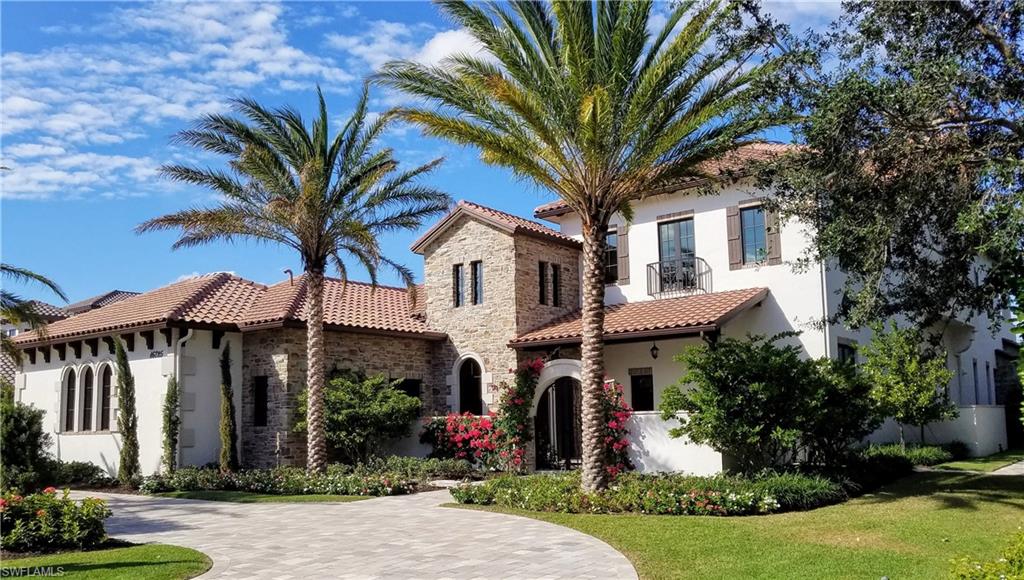 Introducing the “Santa Barbara Grande” luxury golf estate residence, designed by Herscoe Hajjar Architects, built by Sunwest Homes, interior design by Design West. Located in the exclusive Prato neighborhood of Talis Park with spectacular views of 14th hole, this property epitomizes the ultimate Naples lifestyle. With 5,951sf of living area (9,210sf total), every room of this home has been exquisitely crafted with both form and function in mind. The Main Level is comprised of the spacious Master Retreat, two Guest Bedrooms with en-suite baths, Powder bath, Wine Room, a multi-Island Kitchen opens to large Gathering Room and Dining space, perfect for entertaining. The 10’ Sliding Glass Doors reveal an inviting Outdoor Living area complete with Gas Fireplace, Outdoor Kitchen, Custom Pool/Spa & Cabana Bath. Upstairs you’ll find an additional Master Bedroom and Bath, Sitting Room/Den, Covered Balcony, large Sun Deck. Finishes are highest level; features include Vault and Barrel Ceilings, extensive Woodwork/Trim, Polished Marble flooring inset among hand-scraped Hardwood, Thermador appliances, Sonos Sound System. Home is an absolute “Must See”!