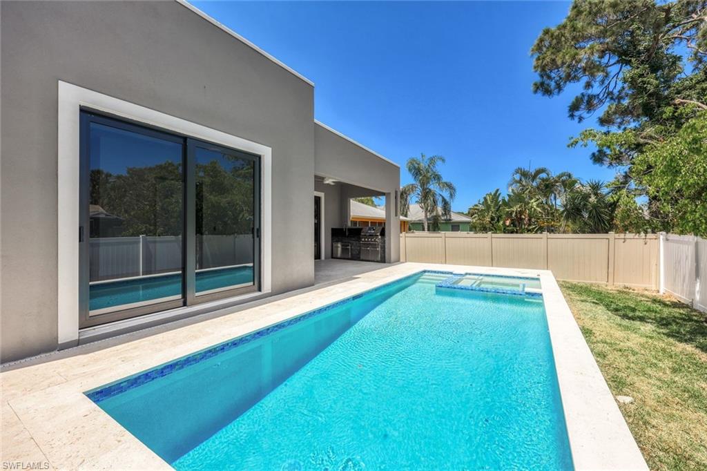 Bold contemporary architecture meets exceptional craftsmanship at 1297 Trail Terrace Drive. Defined by its clean lines, striking modern design, and minimalist aesthetic, this newly constructed residence offers a fresh perspective on luxury living in the heart of Naples. Inside, approximately 2,242 square feet of thoughtfully designed living space features 4 bedrooms and 3 bathrooms, complemented by soaring ceilings, expansive impact glass, and an open-concept floor plan that creates a bright, airy atmosphere. The designer kitchen serves as the centerpiece of the home, showcasing premium Bosch appliances, sleek custom cabinetry, and modern finishes that blend style with everyday functionality. The seamless indoor-outdoor layout invites effortless entertaining while providing comfortable spaces to relax and enjoy the Florida lifestyle year-round. Located in the rapidly transforming Trail Terrace neighborhood, this home places you just minutes from Naples' white-sand beaches, Waterside Shops, Venetian Village, and the renowned dining and shopping of 5th Avenue South. As more luxury homes continue to redefine the area, Trail Terrace is quickly becoming one of Central Naples' most exciting emerging neighborhoods. 
For buyers seeking contemporary architecture, premium finishes, and an unbeatable in-town location, 1297 Trail Terrace Drive delivers a rare opportunity to own a distinctive modern home in one of Naples' most convenient locations.