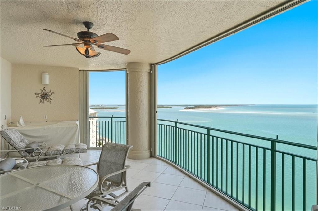 Perched on the 14th floor of the prestigious Monterrey at Cape Marco, this 3-bedroom, 2.5-bathroom condo delivers unparalleled views of the Gulf that will steal your breath every single day. One of the most coveted floorplans, spanning 2,112 square feet, this residence blends coastal elegance with exciting renovation potential — a rare canvas waiting for your personal vision. The spacious primary suite opens directly onto a private balcony where sunsets become a nightly experience. Inside, you'll find a generous walk-in closet and a refined ensuite featuring dual vanities, a luxurious soaking tub, and a walk-in shower. The updated black-and-white jack-and-jill bathroom serves the remaining bedrooms with contemporary flair. In the kitchen, granite countertops pair beautifully with crisp white cabinetry and a custom backsplash, all framed by those gorgeous Gulf views. Tile flooring flows seamlessly through the main living areas, while in-unit laundry adds everyday convenience. Monterrey at Cape Marco spoils its residents with an impressive suite of amenities — direct beach access, a community pool, tennis courts, fitness center, sauna, library, billiards room, fishing pier, boat dock, and extra storage. A vehicle wash area and community gathering spaces round out this resort-caliber lifestyle. Just moments from Caxambas Park, local dining favorites like Snook Inn and Doreen's Cup of Joe, and convenient shopping at the Shops of Marco, everything Marco Island offers is nearby. This is coastal living elevated — ready for its next owner.