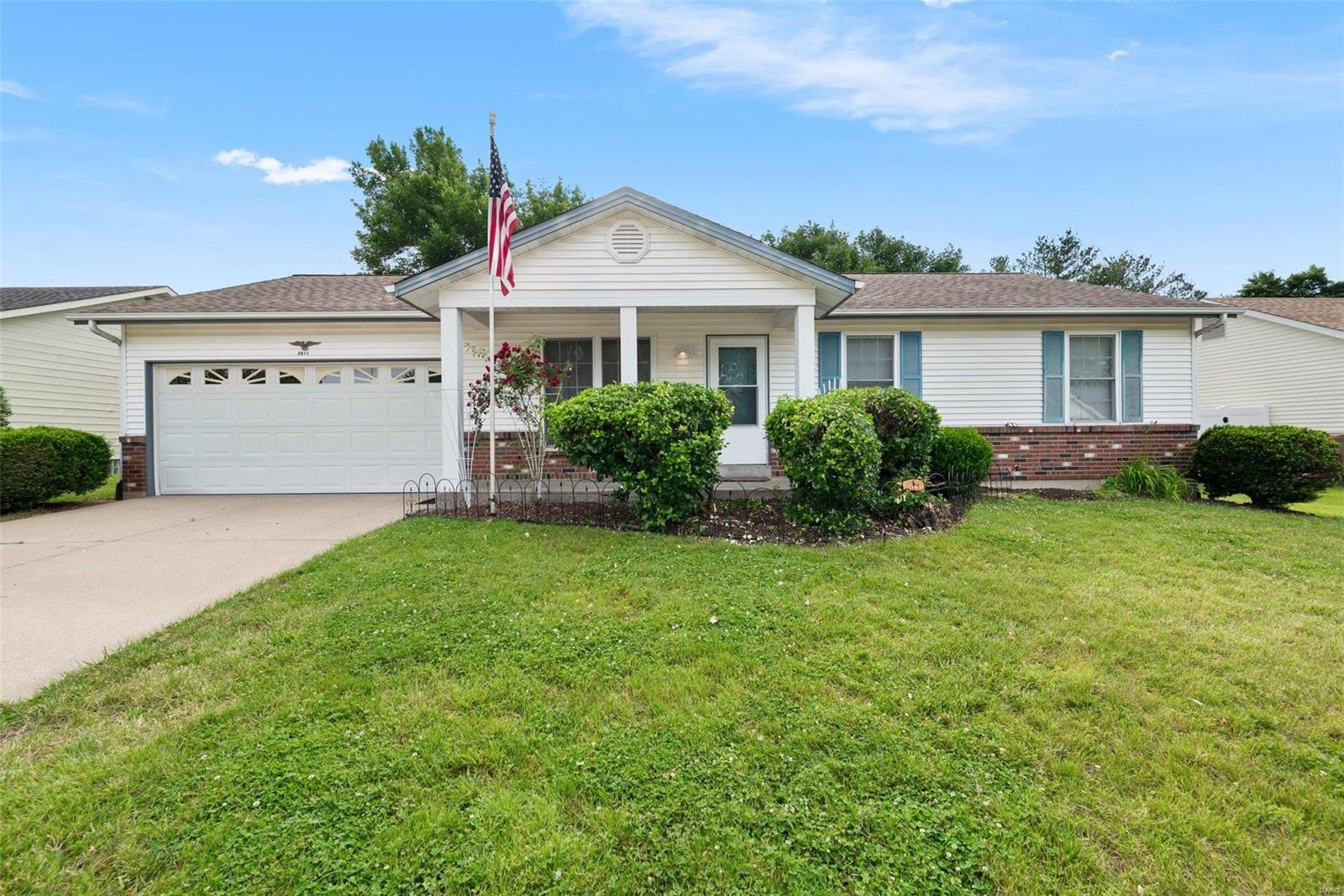 Location!  Located in the heart of St. Peters with easy access to Hwy 94, 364 and 70.   This is a meticulously maintained home ready for your updates.  Enjoy the large living room attached to a full eat in kitchen with new granite counter tops and main floor laundry.  This home also offers a large main bedroom with a full bath, skylights, 4 seasons room and a large private backyard.  The basement is ready to be finished, the rough in is already there.  HOA fee of $75/year