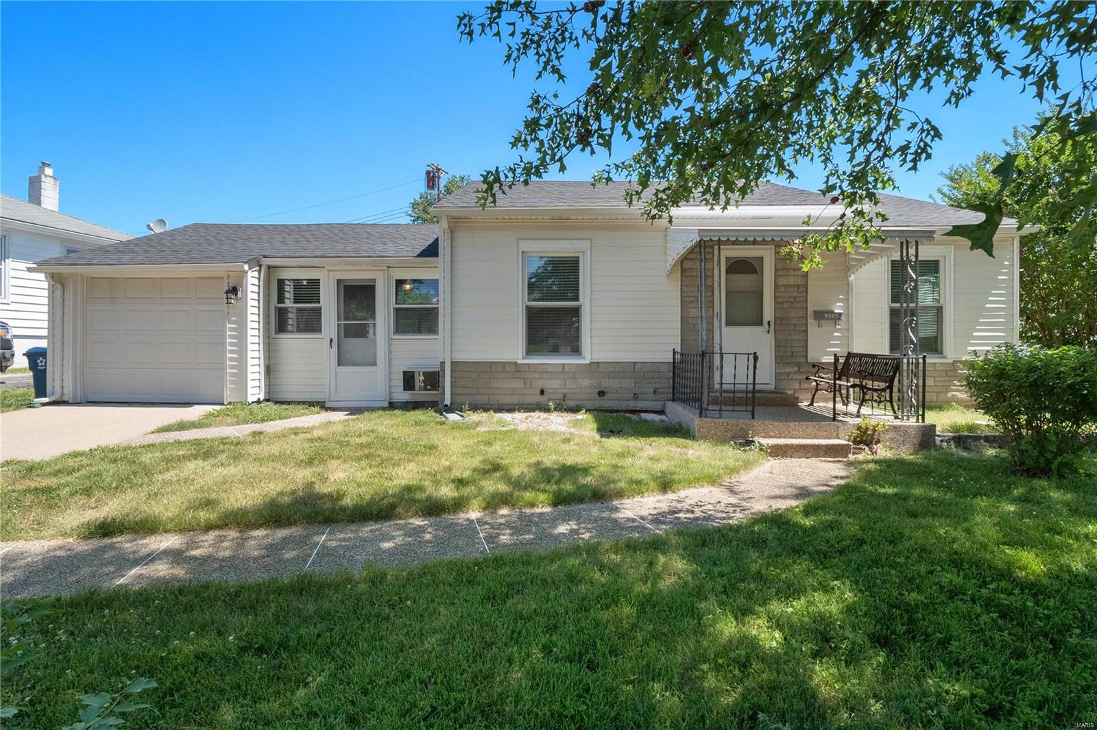This 2 bedroom 1 bath is ready to move in! The convenient location can’t be beat, with hardwood floors throughout the main level, new full bath and updated custom cabinets & countertops that make for a beautiful kitchen.  Off of the kitchen is an updated media room that walks out to an insulated patio with sliding glass doors that overlook a level fenced-in backyard.  Downstairs offers another 300+ sq ft of finished area and plenty of room for storage.   All appliances stay with the home, including washer and dryer.  Freshly painted, ceiling fans, 1 car garage round out the additional features.  Easy access to highways, restaurants and parks.  You wont want to miss this one!
