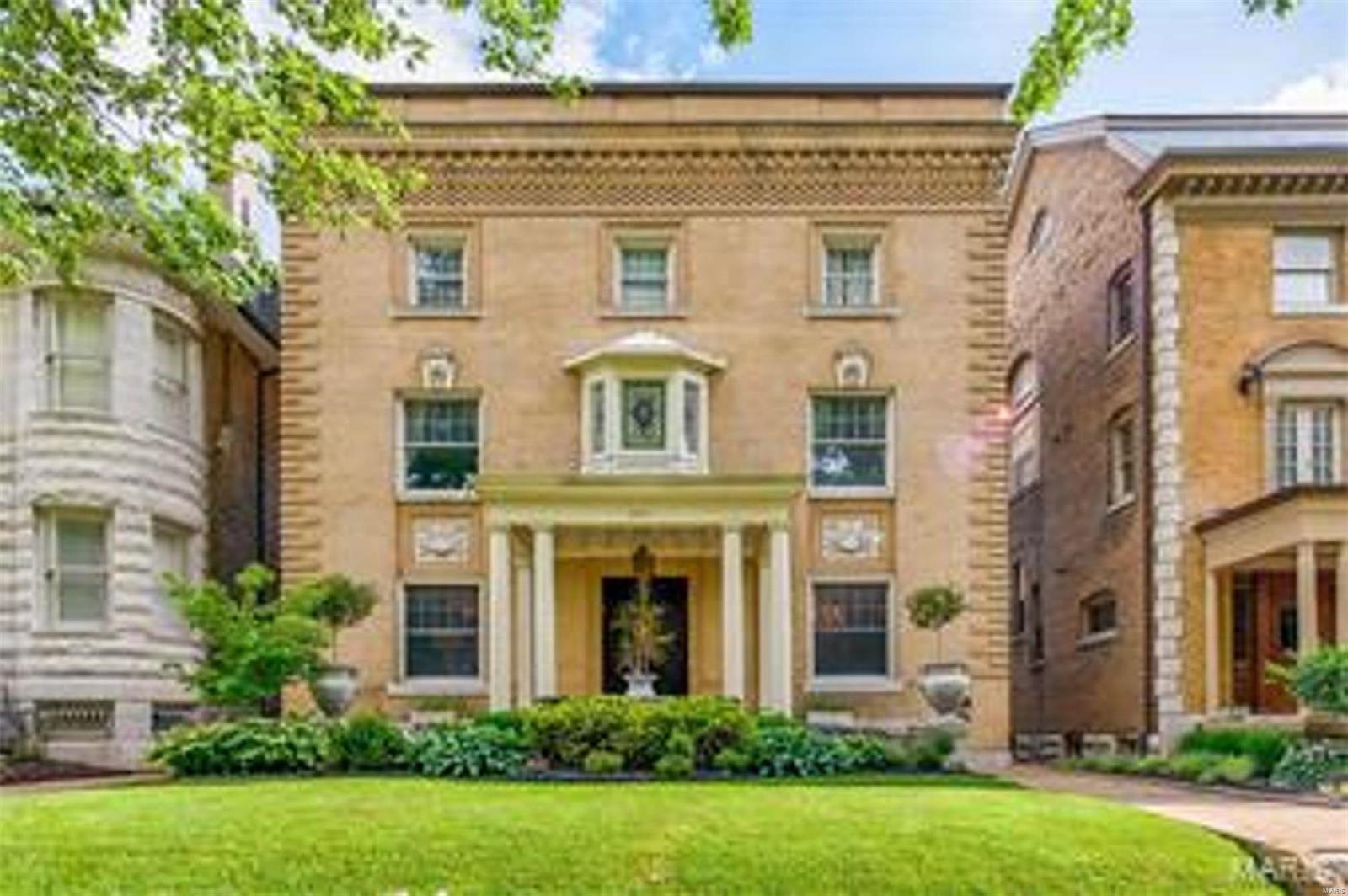 Be among the elite who have lived, loved, and laughed in this exceptional Neo-Georgian mansion on one of the most fabled streets in the Central West End. Every home on these exclusive two-blocks, called Fullerton’s Westminster Place, is unique with a nod to a time gone by but with a warm and friendly current vibe. Such elegant spaces abide in this wonderful home from the handsome living room to the expansive dining and family room separated by expressive columns. The flow creates the perfect setting for grand parties with the four first floor gas fireplaces including an Inglenook and cove fireplace. Float up the grand staircase to your extensive master retreat with en suite updated bath. Restore your soul in the backyard oasis. Linger by the peaceful pool surrounded by the grand brick walls or party the night away all summer with the outdoor kitchen and patio. This is what everyone dreams a home should be. Don't miss the chance to make it yours!