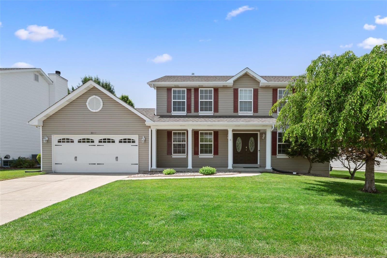 GREAT LOCATION! You will LOVE the Features & Feel of this 2,880+ sq ft 2-Story offering 4 beds, 2.5 bath & Professionally Finished Lower Level! 2 Car 22’ Deep Garage! GLEAMING Hardwood Floors! Enjoy cozy nights in the Great Room by the Ventless Gas Brick Fireplace & Oversized Bay Window. Eat-In Kitchen w/ Island & Pantry! Slider to the 16x12 Patio w/ Retractable Awning that overlooks Level Backyard w/ Partial Fence & Landscaping. Living & Dining Room, Half Bath too! Main Floor Laundry- W/D stays! Just up the Open Staircase is the Owners Suite w/ TWO Walk In Closets, Jetted Tub, Garden & Operational Windows, Double Sinks. Three more Nice-Sized Bedrooms & Hall Bath. Lower Level features plenty of Storage, Recreation Area & Bonus Room- Pool Table stays! Newer Roof, A/C & HWH. Lawn Irrigation. Fresh Neutral Paint thruout. Built by TR Hughes- a Quality Builder! Transferrable Home Wattanty to 2025! ORCHARD FARM SCHOOLS. Nearby Parks, New Town, FrenchTown & Historic Main Street. Take a Tour!