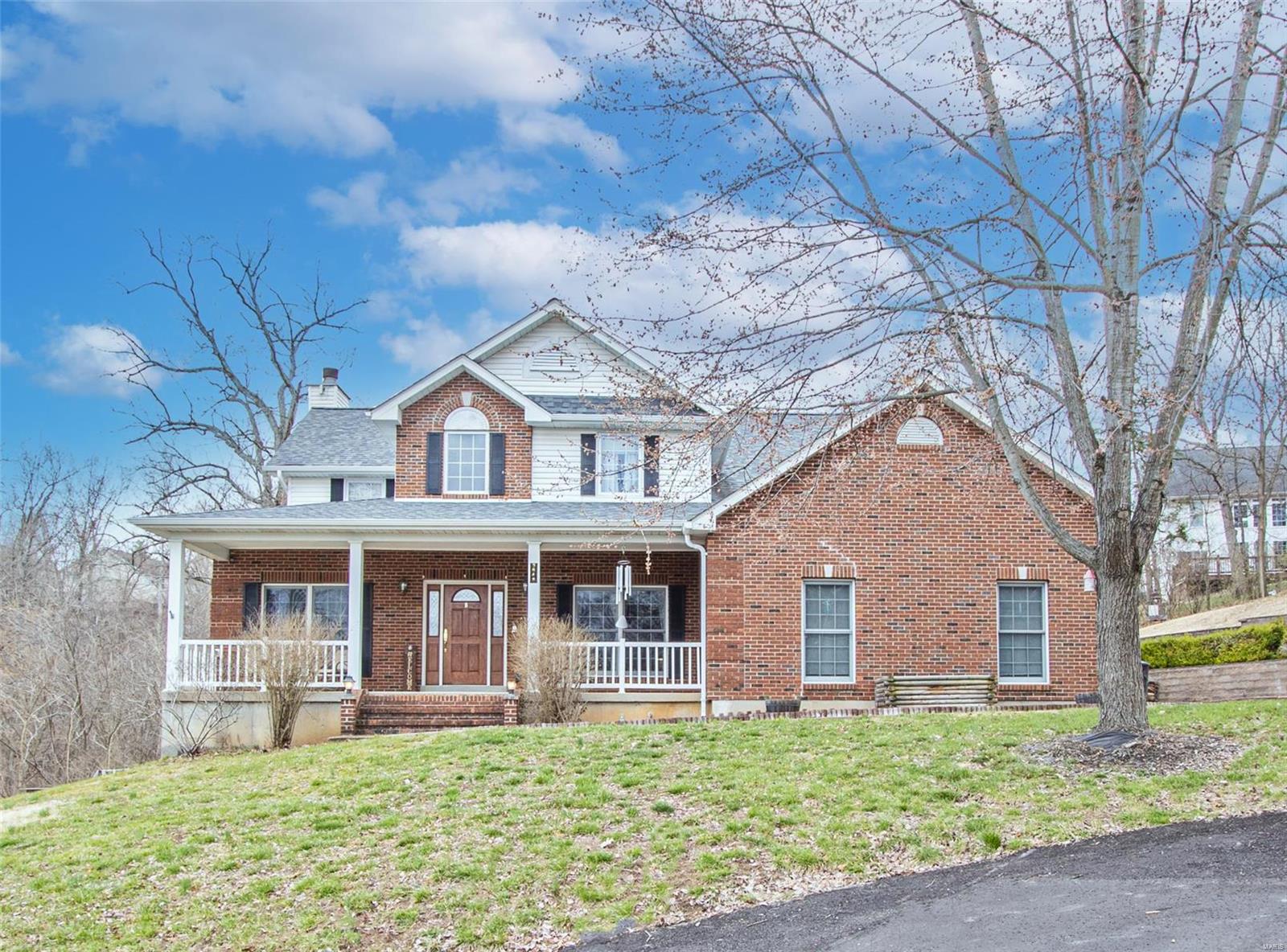 Showings start Saturday 3/11. Perfect for hosting family and friends, this house is just what you’ve been looking for! The huge Eat-In Kitchen with Center Island Breakfast Bar, abundant counter & cabinet space, & a Wet Bar connecting to the Living Room will delight your inner chef. Relax in the Living room with wood burning fireplace or walk out to back Deck to host your backyard BBQ. The main level also includes a Dining Room, Office, & Half Bath. Upstairs, find 3 large Bedrooms, including the Primary Bedroom Suite with its Walk-In Closet & Full Bath, a shared Full Bath, & the 2nd floor Laundry Room (!). Head downstairs to the Lower Level to find even more living space- a giant Family Room, Rec Room, & 2 Bonus Rooms are ready for all your entertaining needs! There’s even a second Laundry hookup, Full Bath, & Storage. Walk out to the Patio to enjoy your 1.2 acre yard. Tucked at the end of the cul de sac, you have all the privacy you dream of. Come see your new home today!
