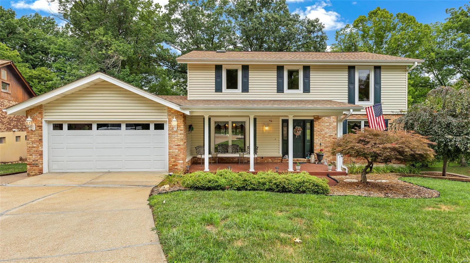 Don't miss this rare opportunity to own this beautiful two-story 4 bedroom, 3 bath home located on a large private lot in the Misty Trails Subdivision.  Step into the grand foyer with hardwood flooring, a separate dining room and a sitting room.  The great room comes complete with a gas fireplace, built in shelving and a door leading out to the beautiful large composite deck!  The kitchen has updated appliances with a double oven, flat stove top, microwave and refrigerator, granite countertops, lots of cabinet space and a breakfast room that walks out onto the deck!  The upstairs come complete with 4 bedrooms with walk in closets.  The master bathroom has been updated with luxury heated tile, separate shower, skylight, and adult height vanity!  Step outside to your grand oasis with a double composite deck, big private trees, and beautiful patio with landscaping!  Close to schools, highways and more.  Hurry this gem won't last long!