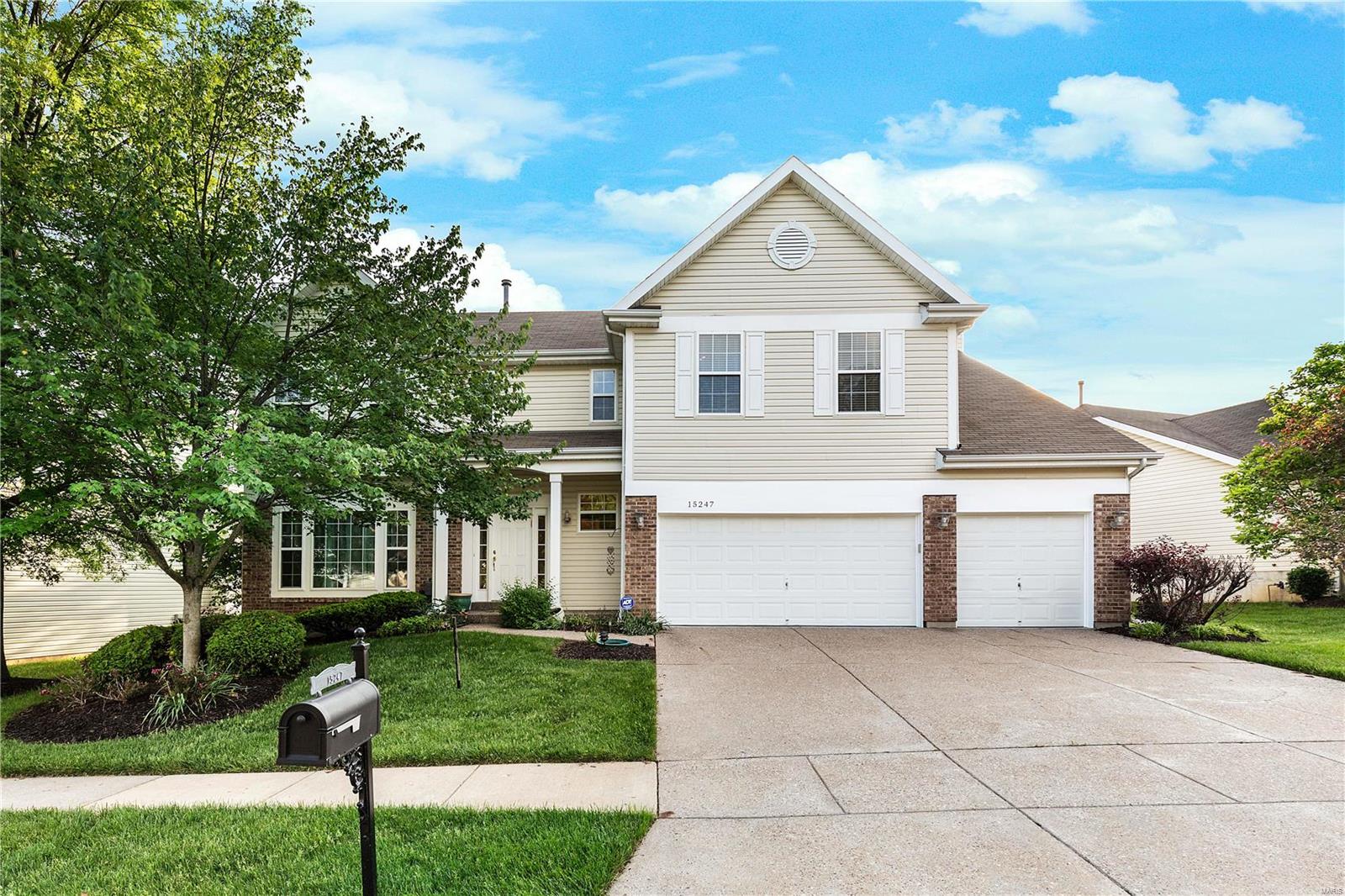 You're going to love this versatile floor plan! Its perfect for entertaining and everyday use alike. Beautifully updated kitchen features center island, granite countertops, 42" maple cabinets and upscale stainless steel appliance package. Plus, its completely open to the family room. Bay windows, fireplace, 9' ceilings, wood flooring and an abundance of natural light make it the ideal space. The den & dining room are also an open concept and each feature large windows. Upstairs you'll find 4 spacious bedrooms, laundry, over-sized hall bath and loft - complete with vaulted ceiling, built-ins and recessed lighting - what a great bonus! Ready for summer? Step out back to enjoy the stamped concrete patio (gazebo & canopy included). Nooning Tree is a sought after subdivision across from Faust Park. Its just minutes from great restaurants, shopping, highway, Central Park, amphitheater, library and Chesterfield Valley. Located within the gated section, HOA includes lawn care & snow removal.