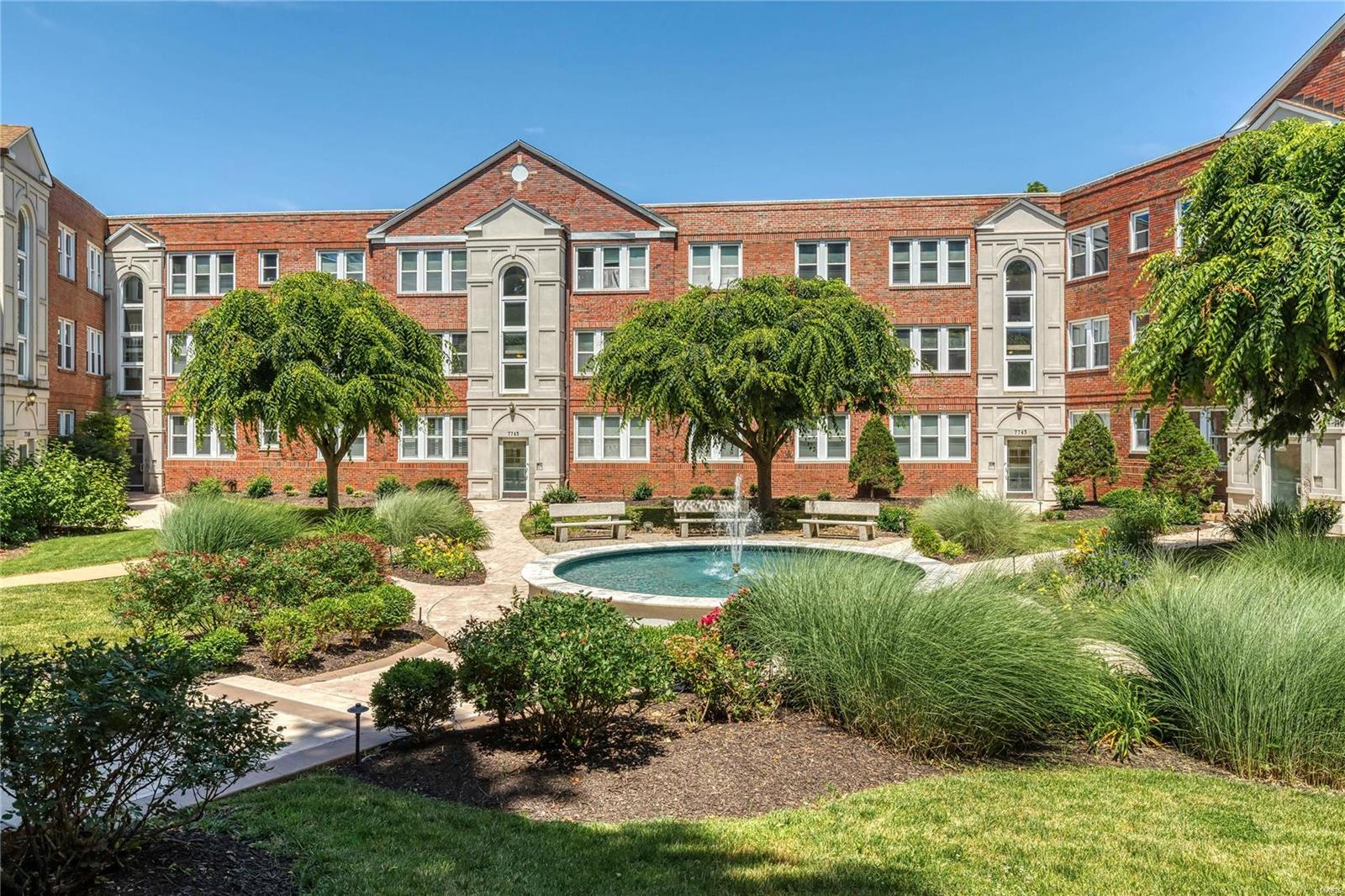 Are you ready for a "turn-key" surprise in the heart of Clayton and all that it has to offer?  Look no further!  You will begin and end your day walking through a beautifully manicured courtyard into the perfect place to call home.  Features include custom closets, a full size stackable washer and dryer along with a gas stove and wine fridge.  The property amenities include a workout room, common area for entertaining, storage locker and one covered/garage parking spot.  In addition to this carefree lifestyle, you'll love the convenience of stepping out your front door and walking to all your favorite Clayton spots for coffee, lunch or amazing dinners, just minutes away!  The roof, HVAC, and water heater were all replaced in 2019.  ALL FURNITURE INCLUDED! Location: Ground Level
