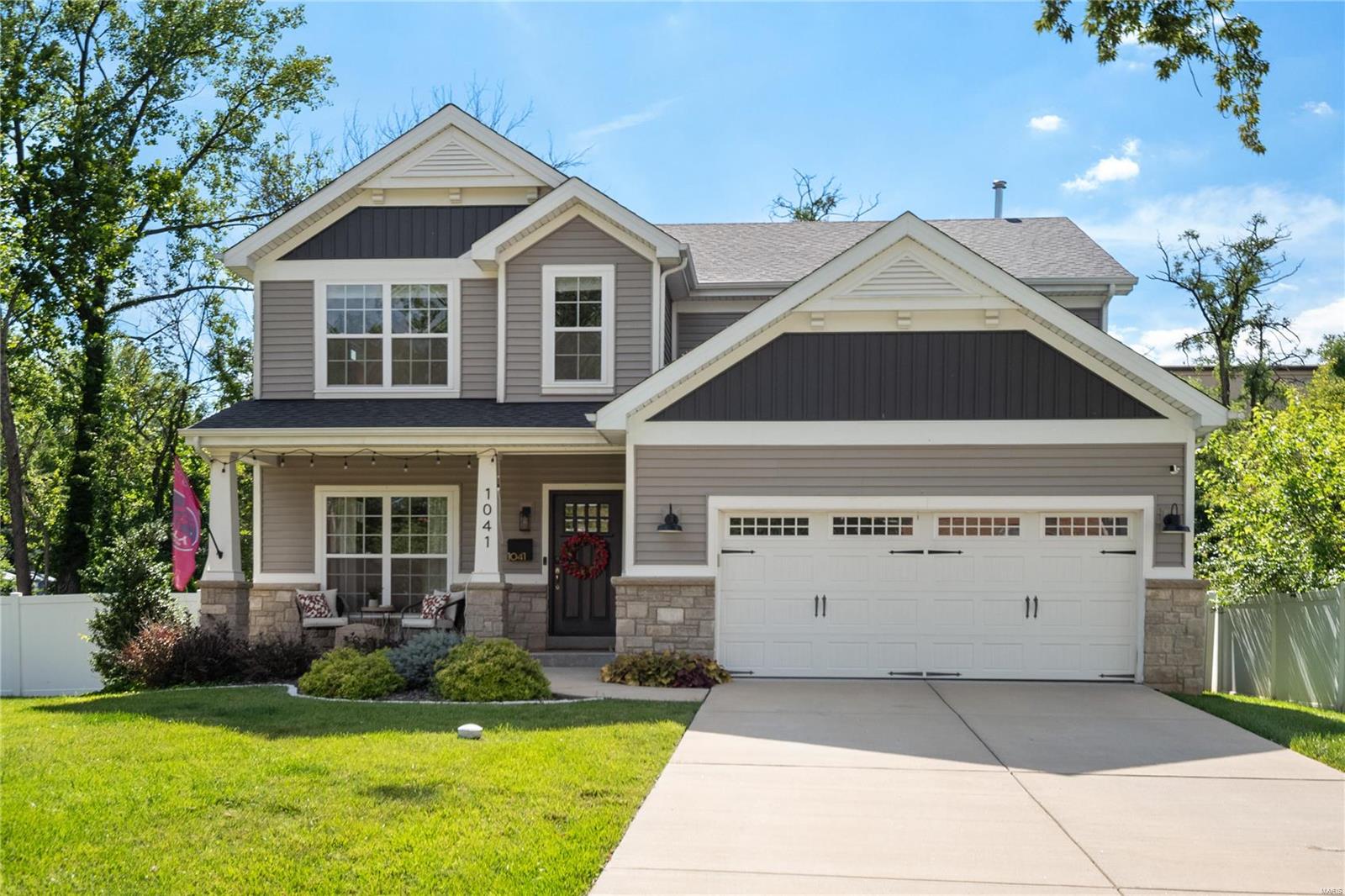 ABSOLUTELY GORGEOUS! Newer, home in Kirkwood! experience luxury living at its finest in this exceptional 2-story home in the heart of Kirkwood. This quality-built property has all the high-end features & finishes you expect in a listing of
this caliber. This home has 5 bds, 3.5 baths and over 3,200 sqft of living area. The charming, covered porch invites you in, w/soaring ceilings to an open floor plan w/multitude of windows & abundance of natural light. Gleaming hardwood floors leads into the fabulous living room w/gas fireplace, custom millwork & countless luxury amenities. Magnificent gourmet kitchen w/custom cabinets & gorgeous quartz countertops. Eat-in kitchen w/SS appliances, huge center island w/bar & wine cooler. Great outdoor space w/large patio, sprinkler system & fenced private yard. Huge master bedroom w/coffer ceiling & 2 walk-in closets. Luxury master bath w/ vaulted, adult height vanity, dual sinks & sep-tub & shower. The lower level has a family room,
