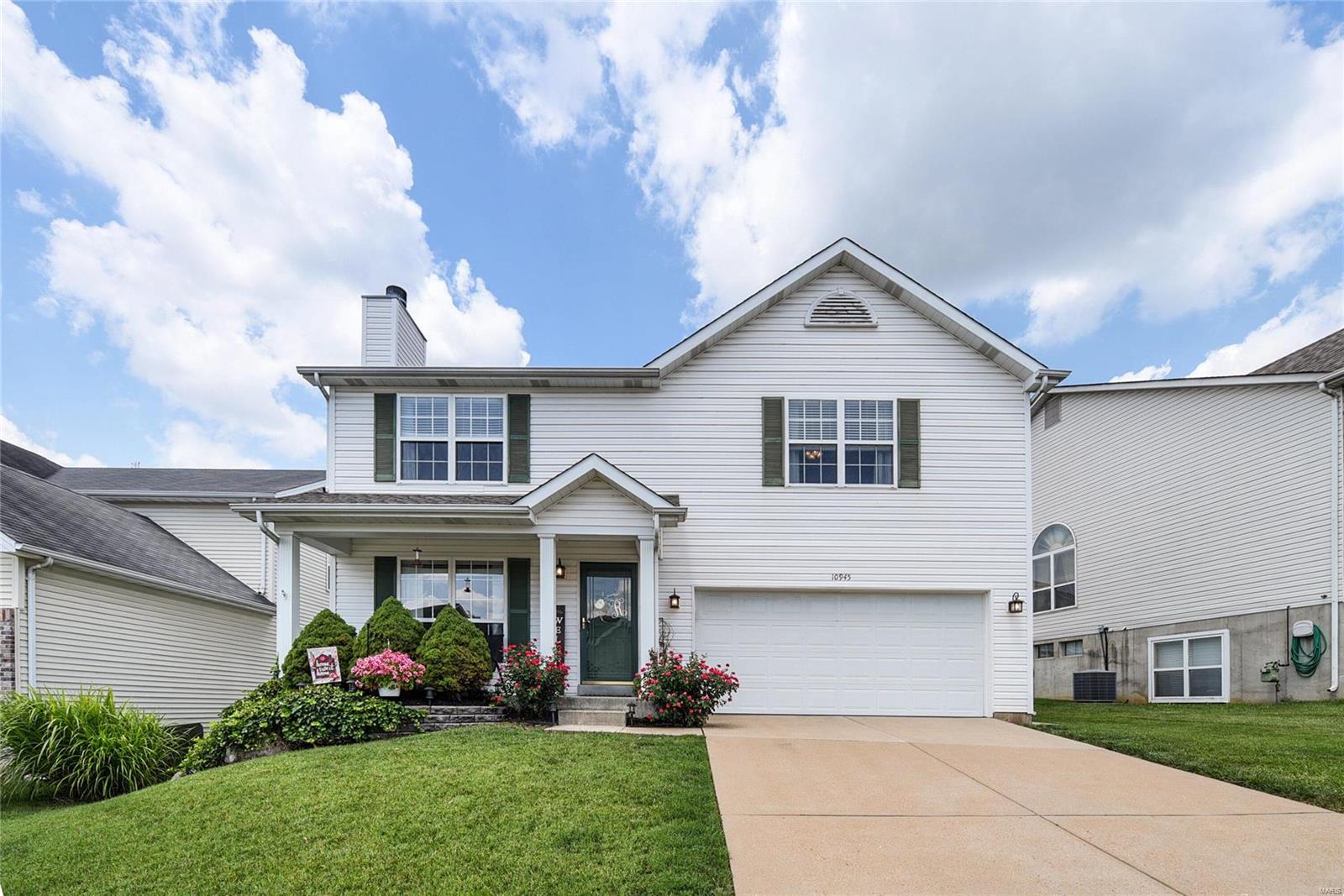 Nicely updated 2-story offering 3 Bed+loft, 2.5 Bath, 2 car garage, in Mehlville Schools, & close to parks! Features include 6-panel doors, 2"wht blinds, alarm syst, & more!*Open Living Rm w/cozy WB fireplace & newer lam flooring extending into the Dining Rm*The Breakfast Rm has a bay window with French doors to the patio & yard...set up the BBQ & entertain outdoors!*The Kitchen has been updated with granite, deep SS sink, & glass mosaic backsplash. Lots of prep & storage space which includes a walk-in pantry!*Upstairs is a large loft/Family Rm or you could add a wall to create a 4th bedroom*2nd level Laundry*Relaxing Owner's suite w/attached Bath updated with wood-look CT, comfort height dbl vanity w/granite top, soaking tub, sep shower with CT surround, & 10'x9" walk-in closet! Updated Hall Full Bath with CT floor, tub/shower combo, wht vanity w/granite top*Unfinished LL w/Room to grow! Rough-in available...finish the rest to your needs!*Quiet street. Convenient access to major hwys.