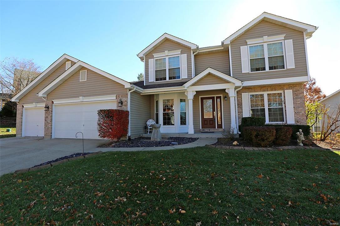 This attractive two story home with 3 bedrooms, 2 1/2 baths & 3 car garage, sits on a large nicely landscaped lot. The vinyl siding, decretive brick veneer, gabled roof, and mature trees create outstanding curb appeal. Inside offers a comfortable living environment with a gas fireplace, wood flooring, fresh paint and sky lights. The kitchen has granite counter tops, tile backsplash, stainless steel appliances including, smooth top range, dishwasher & built-in microwave. The large master bedroom suite offers a vaulted ceiling, walk-in closet & private bath with double bowl vanity, shower and luxury tub. Other features include; three season sunroom, beautiful patio, main floor laundry, formal dining & living rooms. Also, crown molding, ceiling fans and a neighborhood pool and fishing pond. The list goes on & on. A great family home is waiting for you in the wonderful neighborhood of 
Merriweather Park. Additional Rooms: Sun Room