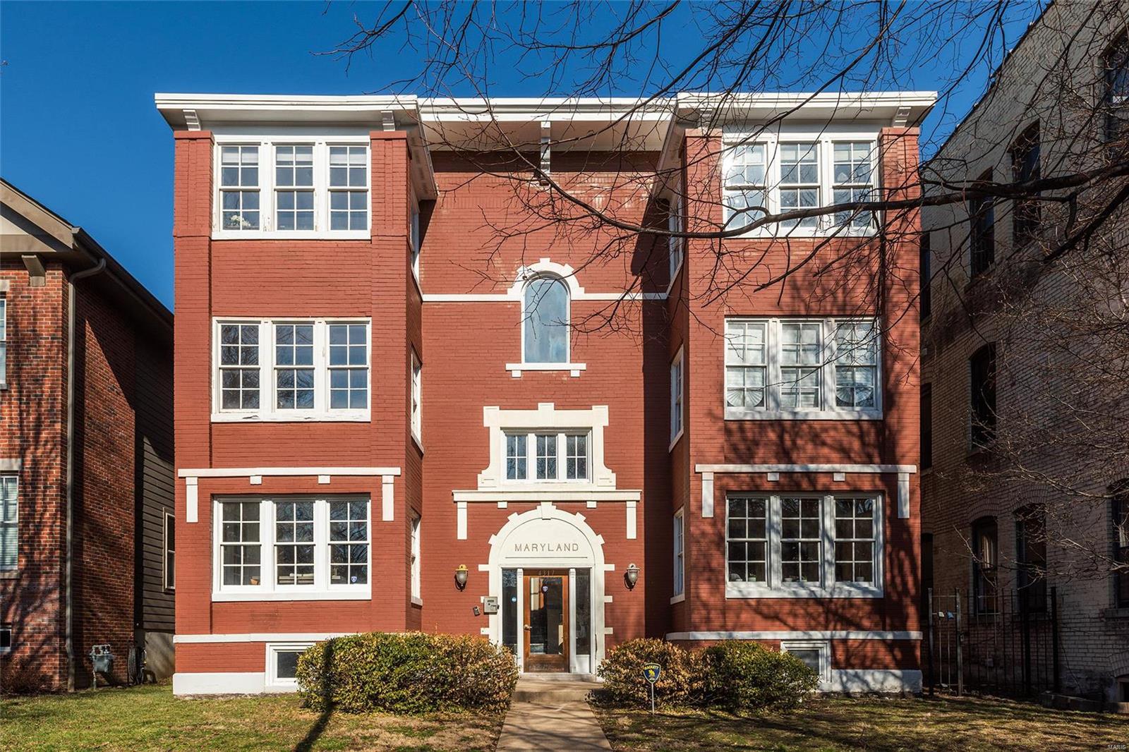 Gorgeous condo in the heart of the CWE.  Recently updated with an open floorplan, this condo combines the best of the old and new.  The building retains the historic charm including decorative fireplace, hardwood floors and lots of sunlight with beautiful windows. Contemporary updates include updated kitchen and baths, stainless steel appliances, gas range, pantry and in-unit laundry.  Primary bedroom with ensuite bath and walk in closet.  Guest room and additional bath.  Kitchen has abundant storage in the 42” cabinets, and TONS of granite countertop.  Amenities include private storage in basement, back deck and one car garage in secured area. Walkable location to the restaurants and shopping in the CWE. Convenient to BJC, Cortex, SLU, and Wash U. Back on Market by no fault of seller. Location: City