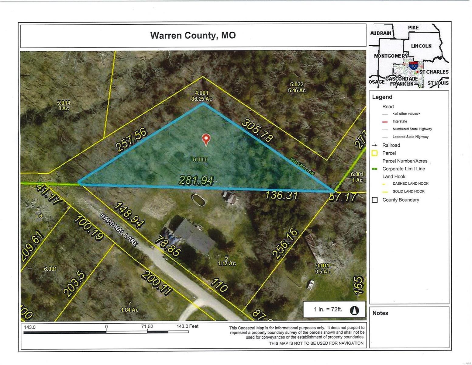 A secluded mature wooded lot that shares Western boundary with Innsbrook Estates. Electric and public water available at the front of parcel at dead end road. Additional Rooms: Other