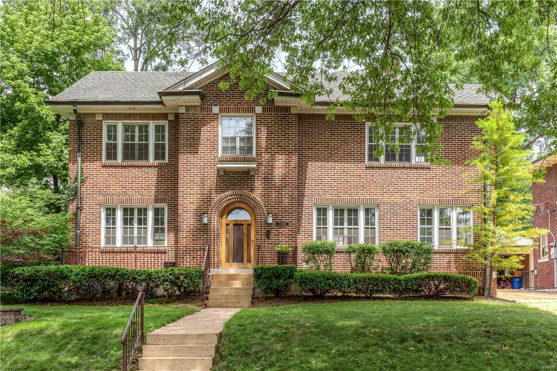 $10k price reduction! You can make your improvements & still be priced well below the neighborhood! Classic 4 bedrm/2 bath house has architectural millwork & molding you love w/the updates you desire! Spacious entry foyer, elegant dining rm w/French doors, wood burning fireplace in the living room & a wonderful “sitting room” w/custom cabinetry - Perfect for reading, office or TV! The bright eat-in kitchen has SS appliances (dbl oven, micro, refrig, gas stove)–all included w/the house! Storage will not be a problem with the abundance of white cabinetry! Second floor has 4 bedrms & 2 baths, & LOTS OF STORAGE! Perfect floor plan for guests/nanny/privacy as one bedrm & updated bath are on the left of stairs, while the remaining are to the right. Basement is an unfinished walk out w/a huge work bench & a functioning toilet, not included in the bath count. Hard wood floors throughout, freshly painted, fenced level yard. Location is fantastic–walk to Flynn Park, Wash U, Clayton, Loop, Metro!