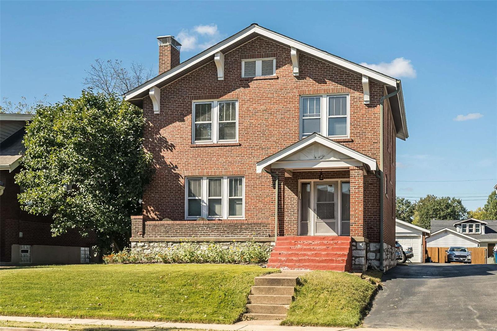 Such a fabulous neighborhood convenient to Forest Park, several hospitals and medical centers.  Rehabbers, here is your Spring project.  This 2,024 SF full brick 2-story is ready for you to write its next history story.  4 generous bedrooms upstairs with closets. Plumbing for full bath upstairs. Main floor features living room, dining room and kitchen/butler's pantry. There is a Boiler in the basement but no radiators or water piping as seller was planning to install forced-air gas heat. Will need ductwork for C/A.  Windows are original. Roof 10 years; Updated gutters and oversized downspouts. Detached 2 car garage.  The driveway appears to be shared but is not. Off-street parking pad for 2 cars. Solidly built house, no discernible structural concerns.