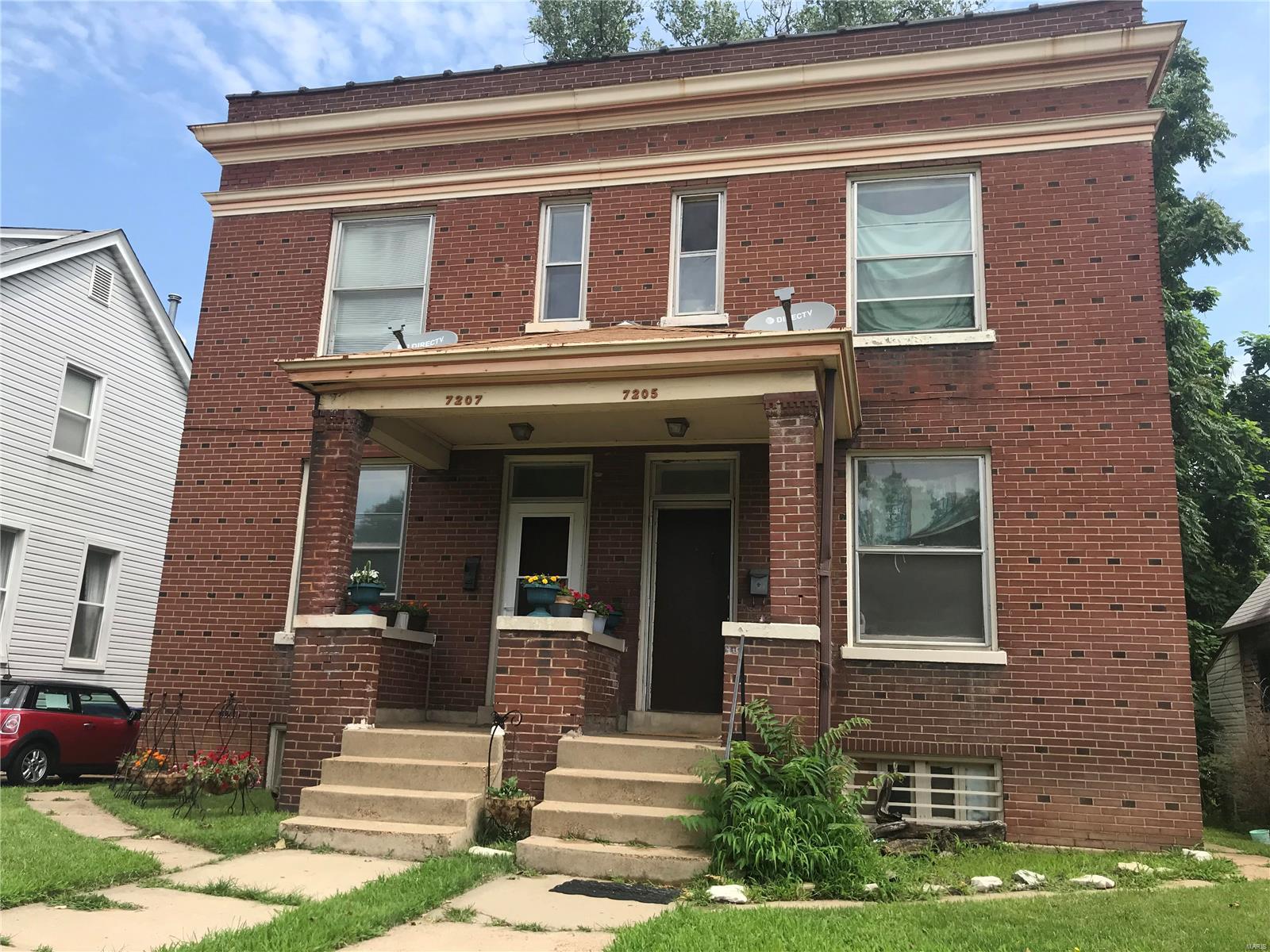 Great investment opportunity for an investor or owner occupant. Townhouse style 2 bedroom units. Right side unit has central air but is not working at this time. All window A/C units are Tenant owned.  Current Tenants month to month. Please use special sales contract when submitting offer. Being sold as is.