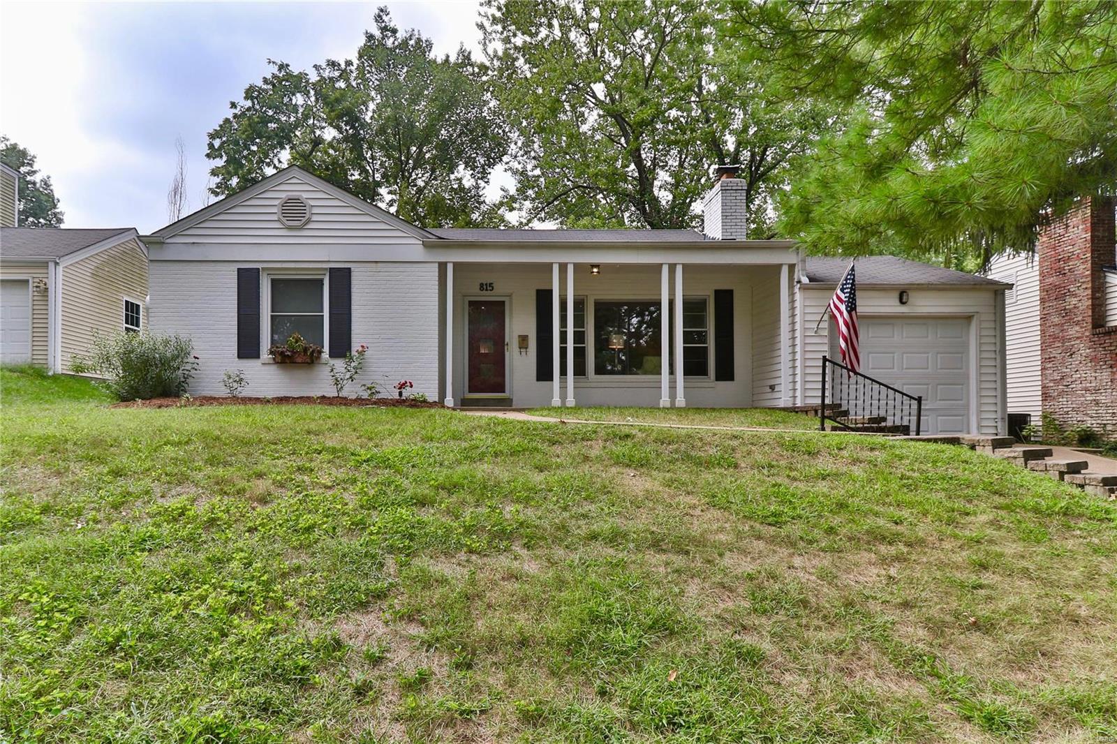 Located in sought after Glendale neighborhood and perfectly situated in Webster Groves School District is this well maintained brick ranch home! Covered front porch is a perfect spot to enjoy a cup of coffee in the morning. Enter into the welcoming, light-filled living room with cozy fireplace on beautiful hardwood flooring throughout. Kitchen includes updated stainless appliances. Host family and friends over the holidays in the separate Dining Room with chic light fixtures. Relax in the carpeted Sunroom with wood plank ceiling and tons of windows, providing gorgeous views of the fenced in yard. Main floor is complete with 2 beds and full bath. The possibilities are endless in the finished lower level with large rec room, perfect for entertaining. Around back, enjoy the generously sized yard with patio and lush greenery. Complete with 1-car attached garage. Additional Rooms: Sun Room