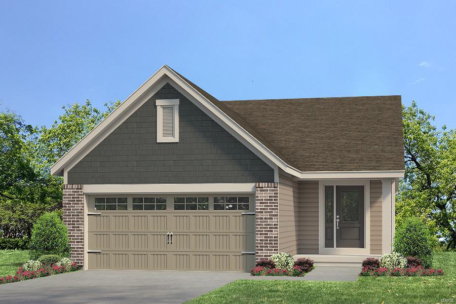 New Construction by Fischer and Frichtel in Windswept Farms in Eureka!  Enjoy low maint living in this stunning villa with 2 BD, 2 BA and 1,492 s/f of open living space. The ext is low maint with brick, shake accent siding, carriage style garage door with opener, coach lights, 30 yr arch shingles, irrig system, full sod, prof landscape, 14x10 screened composite deck and a 14x9 patio. Enjoy a carefree lifestyle with HOA maintained grounds. Features inc 9 ft clngs, LVP flooring, 42 inch cabinets with crown and hardware, upgraded cabinet features, island with seating bar, Quartz countertops, SS appl, chimney style range hood, main flr laundry, raised height bath vanities in all baths, Mstr Bath vanity with drawer storage, marble shower in the Mstr Bath with seat, transom window over the shower, cust wall paint and more. The walk out LL has a tall pour and a bath R/I for an easy future finish. Low maint living in a fantastic Eureka location. Under construction, Spring 2023 completion. Location: Detached