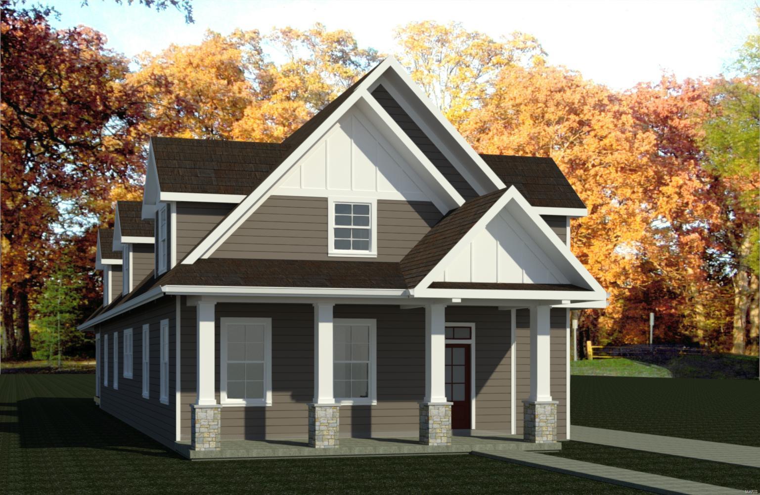 Get in now on this Kirkwood home under construction in time to pick your finishes.  This 1 1 /2 story charmer is in a perfect location, just 4 blocks from the center of downtown Kirkwood and 3 blocks to Kirkwood Park.  It features a first floor master suite with vaulted ceiling, double closets and spacious bathroom.  The large kitchen is open to a family room with vaulted ceiling and fireplace, which leads to a covered back deck.  The first floor also has a mudroom/laundry room and half bath.  The second floor boasts 3 bedrooms and 2 bathrooms, one in a suite arrangement.  Each bedroom has a walk-in closet.  There is also an additional 2nd floor laundry.  The detached 2 car garage also includes 280 sf of unfinished space above waiting for your workshop, studio etc.  There is also an option for 1,000 s.f. of finished basement or more, which could include another bedroom ,full bath, recroom and more.
