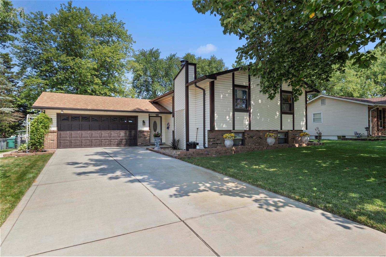 House is very clean&features 1900 sq ft of Finished Living Area,3 Bedrooms,2 Full Bathrooms,Over Sized 2 Car Garage with 50 amp service,300 sq ft Patio,300 sq ft of additional storage space under Great Room. Whole Yard Sprinkler System,Nicely landscaped, manicured Yard,Backyard enclosed by a fence, Back Fence is Vinyl/Side Fences are chain link, Roof/Gutters/Trim only 3 years old, 27 ft Above Ground Pool surrounded by a Deck, Large Backyard with plenty of room for outside activities. HVAC System only 2.5 years old with Wireless Programmable Thermostat.  Hot Water Heater only 3 years old. Kitchen features Ceramic Tile Floor, Dishwasher 2 yrs old, Built in Microwave 6 months old, Range/Stove only 6 months old.  Property has been very well maintained&features partially finished Lower Level, including a Family Room with a Fireplace/Office area/Rough-In for a Bathroom/Laundry Area, Work/Hobby Space Area,& Room for Storage. Seller requests that all persons entering the house wear face masks.