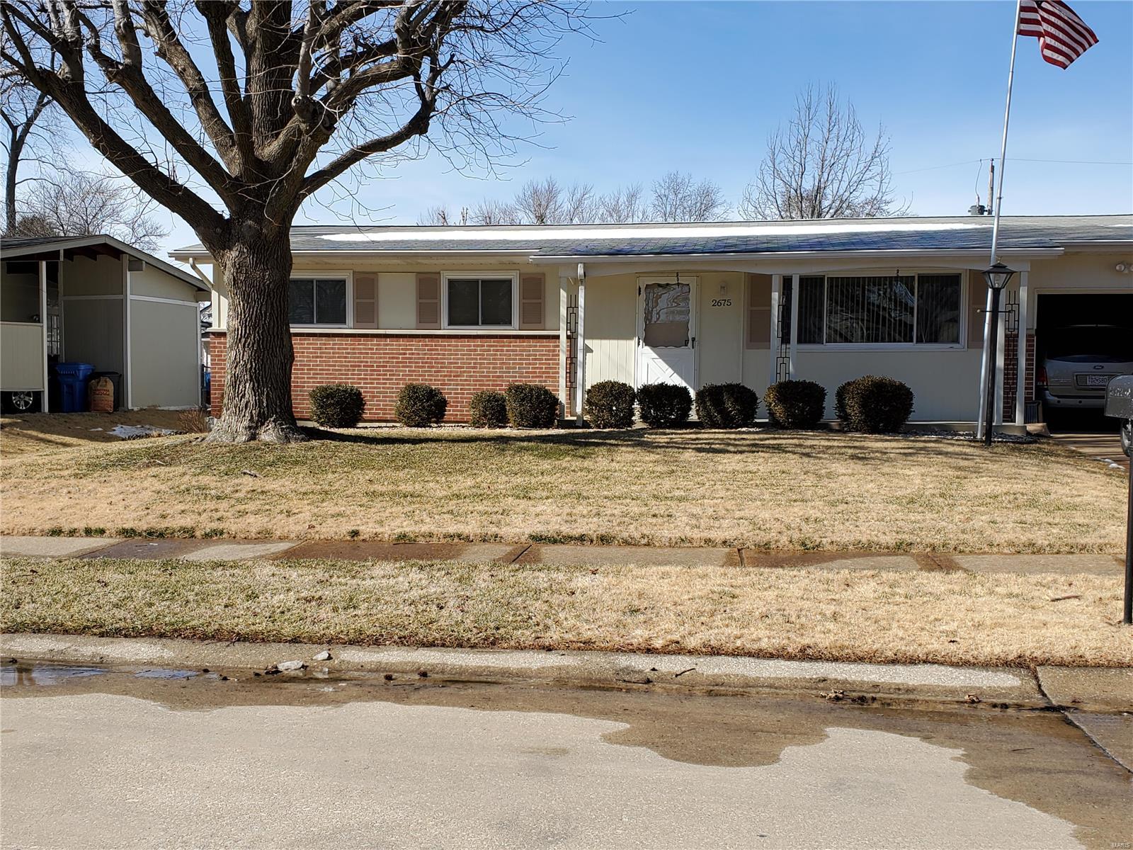 Great starter home in the heart of Florissant. This 3 bedroom, 1.5 bath ranch on this cute street is a great place to start your journey. Come in the covered front porch to the living area with wonderful large windows.  The eat in kitchen has lots of storage and the clean, dry, unfinished lower level is ready for your touch. The large level backyard with patio space is a great place to hang out this summer. "Almost New" Washer and dryer to stay. New HVAC in 2020. Roof in 2016. New gutter leaf guards fall 2020. Get in to see it soon cause this one is sure to go quickly!