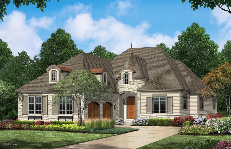 The Monaco features 9’ ceilings w/11’ ceilings in the gathering room and 8’ interior doors.  This home has 2 BR suites on the main floor plus an open Family Room, Kitchen and Breakfast Room, separate Office and formal Dining.  A finished basement is an option and another BR and bath can be added. Standard kitchen features are Kitchen-Aid appliances with Double ovens, 5 burner gas cooktop, stainless steel vent hood, Granite counters, and maple cabinets with crown molding. The Master bath includes a separate tub & shower with ceramic tile floors and surround and granite double bowl vanities.  Exteriors feature stone on all sides.  The landscaping, lawn care and sprinkler system are all handled through the Neighborhood association. Display open 7 days a week!