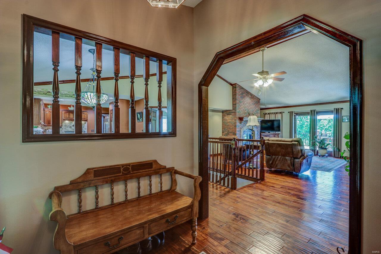 **Professional Photography Coming Soon** Check out this beautiful Full brick home on 3+ acres. Homes like this don't come along often. 5 bed 3 bathroom home with over 3000 sqft of living space. Don't miss this perfect family and entertaining home. Updates galore in the fabulous kitchen, custom cherry wood cabinets and commercial grade Viking appliances. Open floor plan through the living area right out onto your deck to take in those breathtaking Sunsets overlooking the private inground salt water pool. Is a wood burning fireplace on your wish-list? Next head downstairs to a  fully finished basement and through the french doors is a covered patio and that magnificent oversized pool with custom water features, diving board waterfall and LED lights. Looking for extra parking? You got it - 2 car attached and 2 car detached garage/workshop!  Horses are allowed. Located on the quiet subdivision streets of Country Pointe Estates just 5 mins to hwy 70 and hwy 40! Wentzville schools!!!