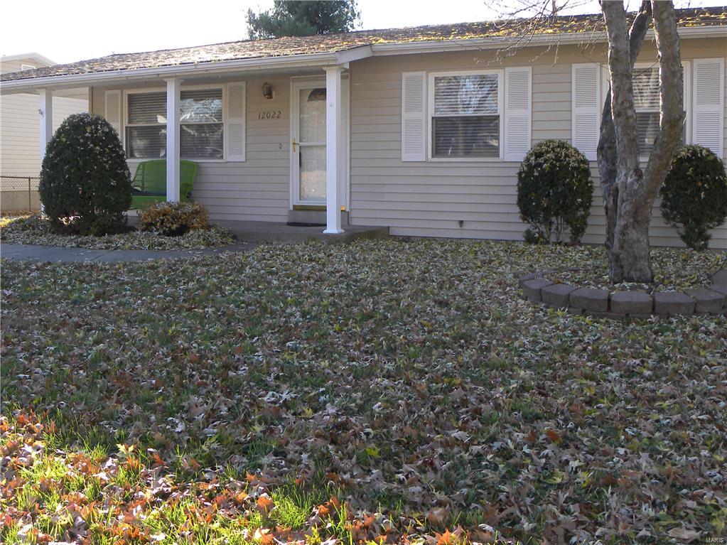 Charming 3 bed, 1.5 bath home with a fantastic, level back yard!  This home is freshly painted, carpets cleaned, new counter tops in the kitchen, updated bathrooms with new vanities, some new lighting throughout...roof is only 5 years old...and more! (possible hardwood under carpets) Large covered patio, perfect for grilling and entertaining and talk about location, location, location!  This established subdivision is across from Pattonville High, close to everything you'll need and this fabulous home is move-in ready!!!