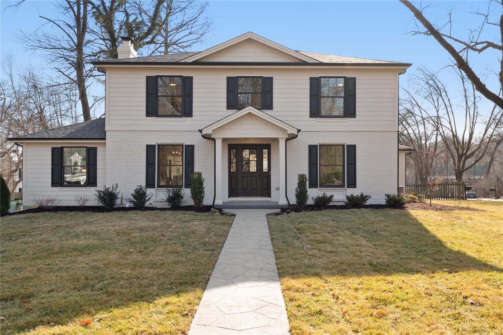 Welcome to a hidden gem in Ladue; Pointers Lane.  You can't come any closer to all that Clayton offers and still enjoy the comforts of a storybook neighborhood.  2 Treebrook Lane has undergone a transformation that values quality craftsmanship, integrity in honoring the original style, yet bringing new life and vibrancy to the overall design of the renovation.  The two story addition adds over 1000 sq.ft. featuring a knock out stylish and classic kitchen for all to gather with an over 9ft. island, culinary level appliances, with plenty of storage and light.  The adjoining living room has room to spread out and relax by one of the two new gas fireplaces.  This home features, a separate dining room with fireplace, office, and a sunroom you will love, adding french doors going out to a patio.  The new large primary bedroom offers up an oasis of a ensuite.  Sitting on a level picturesque lot in the Ladue School District.  All work has been completed by an award winning builder! Additional Rooms: Sun Room
