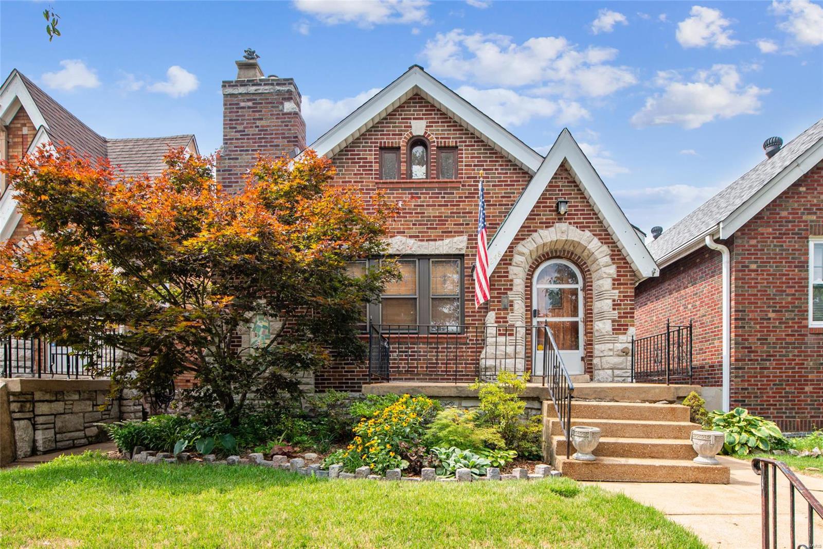 Welcome to this charming Southhampton 4 bed, 1 bath bungalow w/ its signature gingerbread style! Front porch greets you to feel right at home. As you step through the stunning arched wooden front door, adorned w/ intricate stained glass, you are welcomed into a cozy vestibule. The entryway sets the stage w/ its rich hardwood floors & stained-glass window (one of many), creating a warm & inviting first impression that flows through the living and dining rooms. Arched entryways add more to the architectural desirability. Kitchen features custom cabinetry w/ sunroom off the back where you can overlook the level, fenced-in yard +1 car garage. Main level has 2 generous sized bedrooms & full bath in hallway. Upstairs you will find 2 additional bedrooms. Unfinished basement has all the space you need for laundry & storage. Incredible opportunity close to dining, shopping & entertainment. Being sold as-is, this home is a blank canvas, ready for your personal touch & creative vision. Additional Rooms: Sun Room