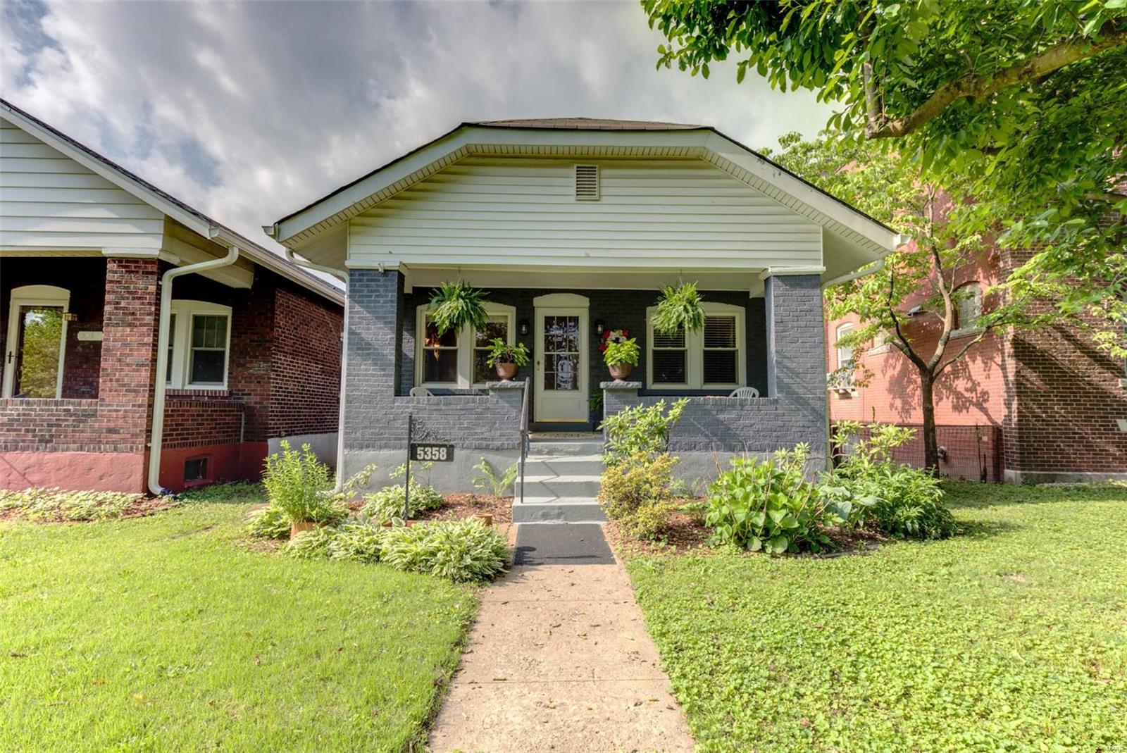 Showings start Friday, June 5. This darling bungalow is located on a tree lined parkway and is just steps from “The Hill” and Sublette Park! This charming home has been well loved. Impeccably maintained & updated but still offers timeless character. Enjoy evenings on your covered front porch w/ picture perfect views of parkway. Lush perennial garden enhances the curb appeal. Everything in the home has been touched & updated. Nothing for you to do but relax & enjoy city living! Roof approx. 1 year old, high efficiency HVAC approximately 5 years, fresh paint & new vinyl plank flooring! Spacious living area features fire place, double windows, and is open to the dining room offering wainscoting. Updated kitchen features white cabinets, full appliance package including dishwasher, microwave, brand new gas range, brand new refrigerator! 2 large bedrooms, and a beautifully updated bath. Full, walk up basement is spotless & perfect for adding more living space. Large level, fenced backyard.