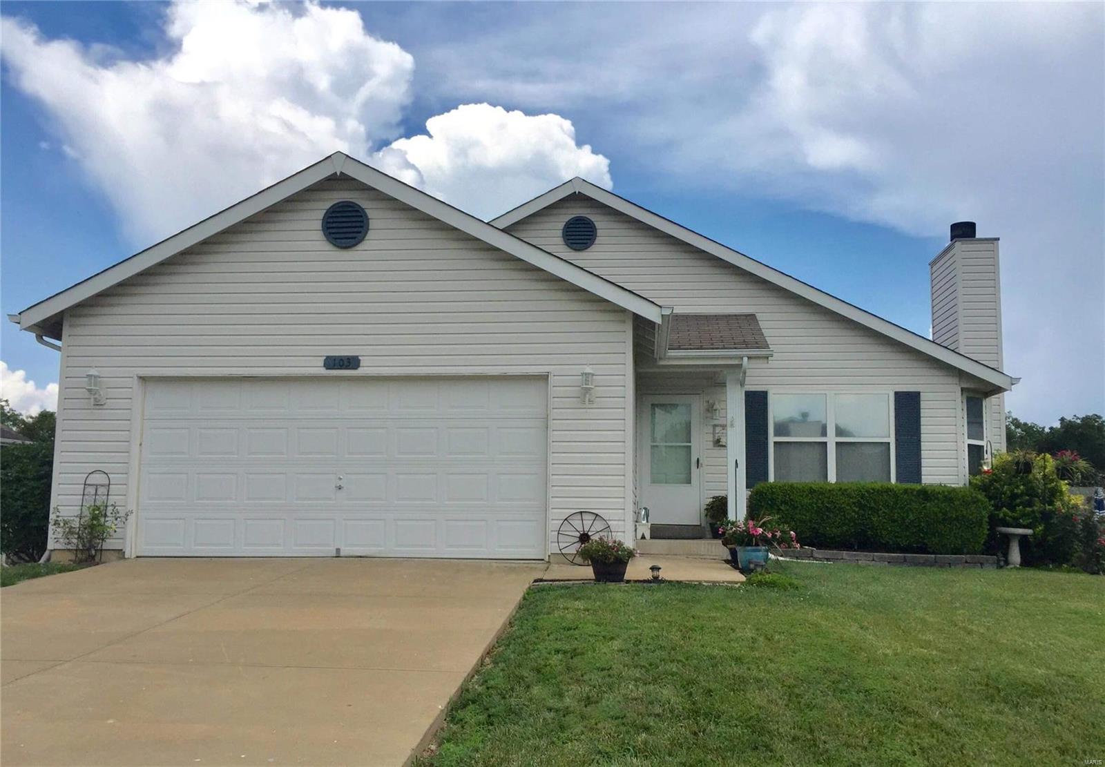 Move-in ready ranch home with vaulted ceilings, plant shelves, fresh paint, bay window, newer flooring, updated doors and hardware. Partially finished lower level with sleeping room or large home office, with a full bath. Large over-sized 2-car garage with storage or workshop area; updated landscaping. The level backyard offers a generously sized patio and privacy fence for your backyard BBQ'S.