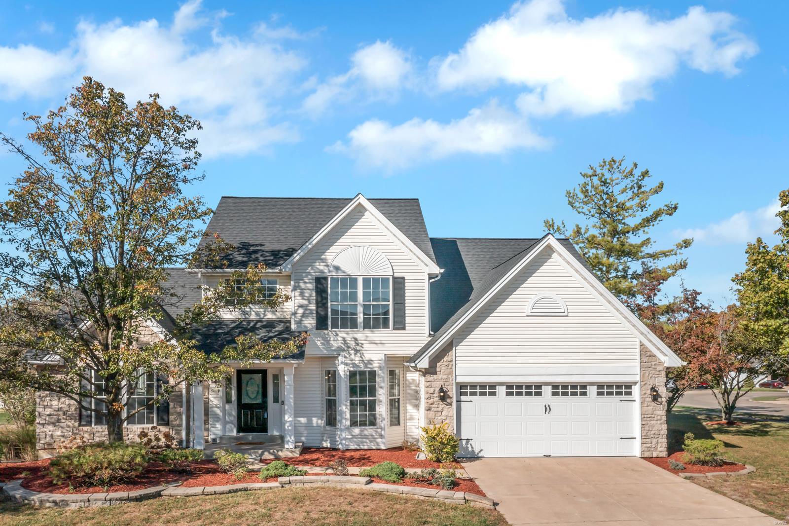 Welcome home to this stunning, fully renovated 1.5-story home on a corner lot in Bear Creek. 1301 Black Bear Drive features 4 bedrooms, 2 full and 2 half bathrooms along with a fully updated chef's kitchen with custom cabinetry, stainless steel appliances, and a large pantry. The entire home has been repainted, with all-new flooring and a professionally installed brand new roof that should give any new homeowner peace of mind. The spacious primary suite includes a luxurious en suite bath with a custom tiled, glassed-in shower, separate soaking tub and incredibly spacious walk-in closet. The main floor laundry room adds convenience, while the partially finished basement has a fourth bedroom, half bathroom, and additional living space that's plumbed in for you to add your own wet bar! With its open layout, modern upgrades, and prime location on .3 acres, this home has everything that you've been looking for. Don't miss your chance to own 1301 Black Bear Drive in the heart of Wentzville!