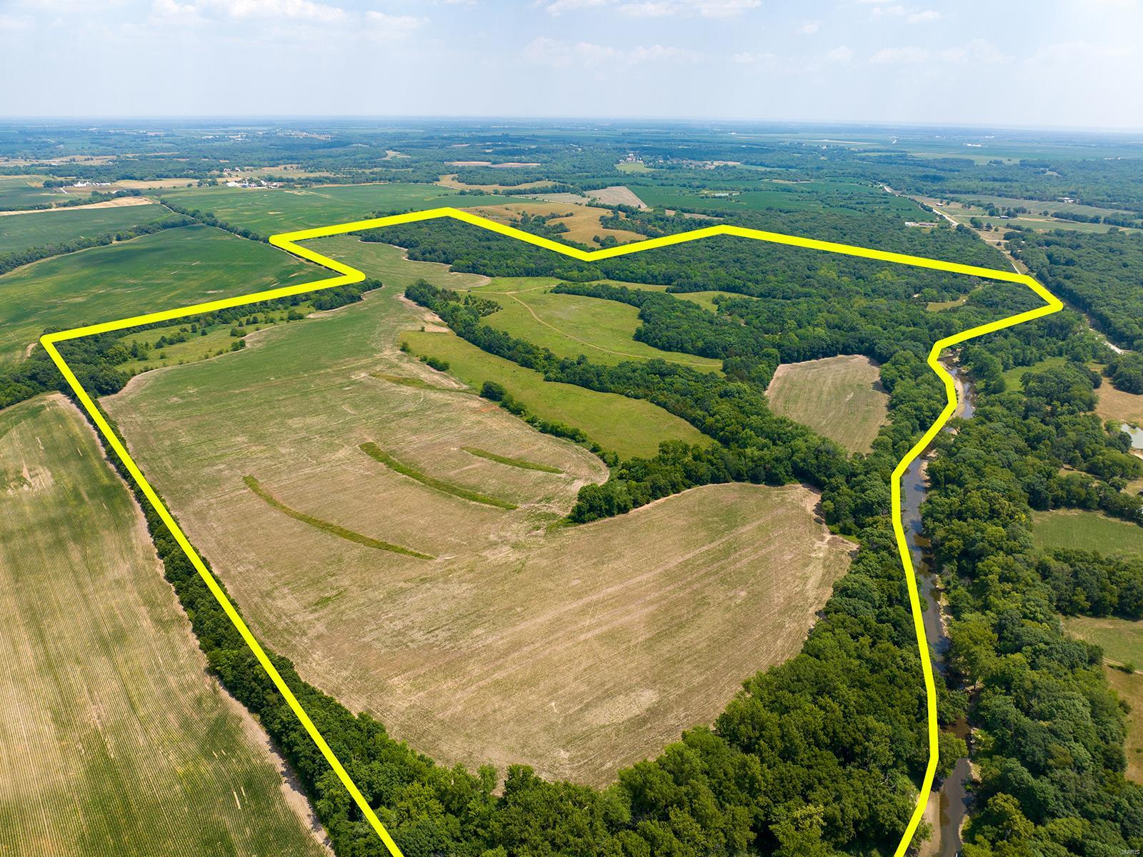 "Welcome to your ultimate hunting paradise in Monticello, Lewis County, Missouri. This extraordinary property featuring beautiful, rolling hills and spectacular views spans 254+/- acres of farmland and rural acreage, offering a blend of recreation, 77+/- Acres income producing crop ground and 41+/- Acres CRP. Nestled amidst wooded terrain and boasting river frontage on the Middle Fabius, it's a haven for outdoor enthusiasts seeking adventure. With utilities including electric, water, and natural gas available and easy road access, this is a convenient site for a shouse or a weekend cabin. Seize this rare opportunity to own your private retreat, where hunting thrills, breathtaking scenery, and the joys of rural living converge."
