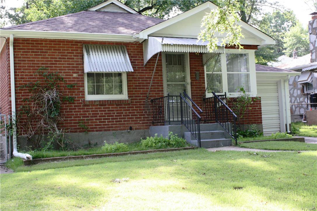 The Ultimate STARTER HOME or INVESTOR RENTAL!  This is a "move in" ready well maintained freshly painted 2 bedroom, 1 bath with hardwood floors throughout. All that remains is your updates. The large unfinished basement provides an area for laundry, a workbench, an extra room and storage galore. The house is nestled in a secluded quiet Hanley Hills subdivision with a large level fenced back yard and nearby restaurants, entertainment, shopping, USML, Lambert Field.....LOCATION lends itself to convenient commuting, 5 minutes from I-170 to either I-70 or I-40. Needed updates are reflected in the price. Where can you get so much potential for so little money?  Schedule your showing today!