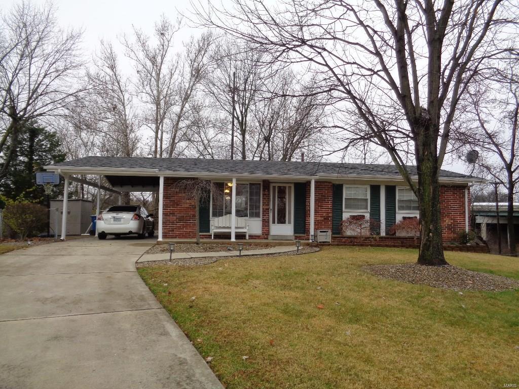 LOCATION! LOCATION! LOCATION! Located in the heart of Maryland Heights, this ALL BRICK ranch has easy access to I-70, I-270 & Route 364.  This home has been lovingly maintained and it shows!  Some of the many updated features include hardwood flooring, vinyl windows, some updated plumbing, large updated eat-in kitchen (newer appliances, 42" cabinets, newer countertops & flooring) updated baths, freshly painted interior and so much more. The walkout lower level is finished and includes a living area, recreation area, custom built bar and a full bath.  The low maintenance exterior includes newer architechtural roof (2013), gutters, covered soffits and fascia (2013), updated water heater (2013), and a huge deck for those summer BBQ's.  This home is move in ready and sure to please the whole family!