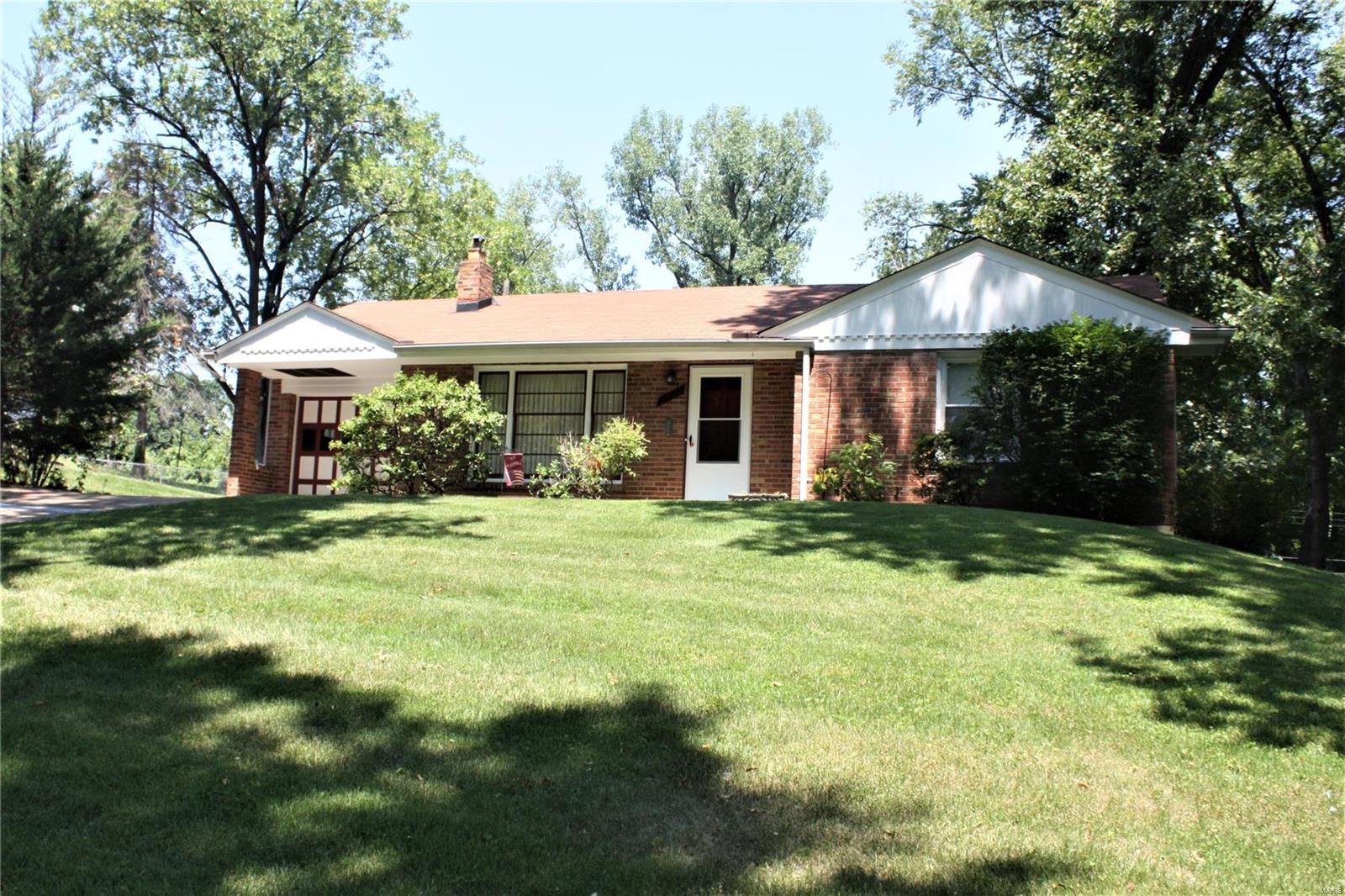 Full Brick ranch on huge over half acre lot with park like setting.has 2 bedrooms with hardwood floors under carpet--Full formal dining room, kithcen has newly installed wood cabinets& ceramic tile floor. Full basement with large finished area, work station, & utility area for washer & dryer that do stay. Bath is newly remodeled also with ceramic tile; newly installed central A/C & updated electric panel