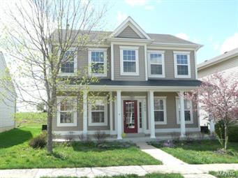 This former display home has all the bells and whistles. This executive home has premium maple cabinetry and hard wood floors throughout the first floor. The master bedroom suite is on the first floor and boasts a double sink, tub and separate shower. The three sided see through fireplace between great room and the dining area. Upstairs there are two large bedrooms, a large hall bathroom, an office with built in bookcases and a family room, large part finished bonus room above the garage with access from the upper level or from the back staircase from the kitchen. Main floor laundry room located off the kitchen. Located within minutes of Citi or Master Card, Highways 70 or 40/61. Home is available for short or long term lease or lease purchase. This is a NO Smoking and NO Pet property, Owner pays taxes and subdivision fees.