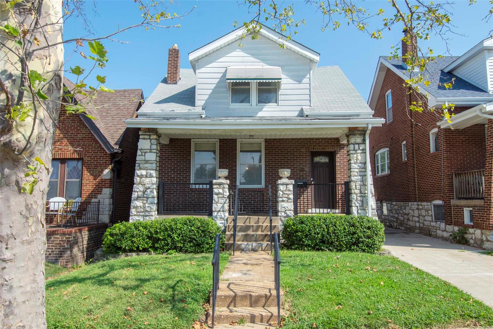 Est. 1924 - Love Clifton Heights but didn't think you could afford a 3+ bedroom / 2 bath, well take a look at this home. Lovingly cared for by one family for over 50 years & just waiting on the next owner. The front porch is a classic South City porch where you will hang out & wave to your neighbors strolling by. Kitchen was upgraded not too long ago w/ cabinets, solid surface counters & a stainless steel gas range. Great counter space for your inner foodie w/ lots of cabinets & drawers for your equipment. Living room is capped off by a faux fireplace & stained glass windows. Formal dining room, full bath & 1+ bedrooms rounding out the main floor.  Upstairs you have another full bath & 2 bedrooms. Both bedrooms have good size closets which is rare in South City. The cool factor here is a middle room perfect for an office, small gym or heck one huge closet/dressing room. Pretty flat backyard ready to be transformed into your oasis. Is that not enough? Wait for it...2 car garage as well.