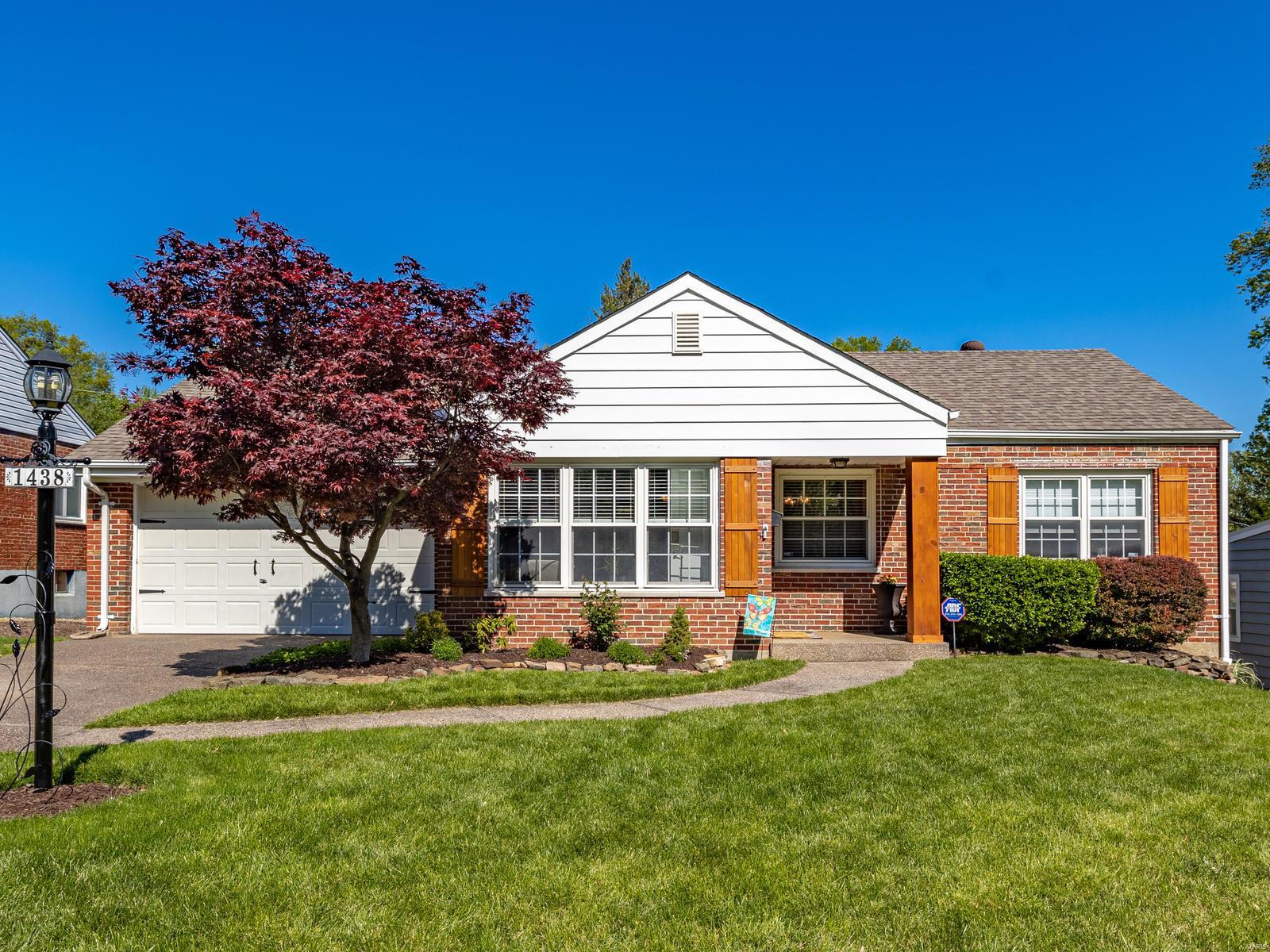 Absolutely adorable Brick Ranch! 3BD/2 Bath & 2 Car Gar!!! * Pottery Barn perfection!  1825Sq' of Finished TLA! Friendly Webster Groves * Lovely Liv/Din Rm w/2020 updated lighting & gleaming wood floors * OPENED UP wall leads to Stylish 2014 Updated Kit w/Center Island & breakfast bar seating * Granite counters/Stainless Appliances/double oven/blt-in mic/pantry & 2017 Dishwasher * Awesome additional Main Floor Fam Rm* 2 BDRs & 2019 Updated Full Bath on Main w/ white glazed tile, new gray vanity & lighting * Awesome Fin Low Level w/3rd bedroom * Great Master or In-law Suite w/egress window & 2nd Full Bath! Offers Walk-in shower, adult-height sink * French doors lead to LL Rec Rm w/neutral décor & carpet * Come Fall in love w/this fabulous outdoor entertaining space * Great lighted covered aggregate patio & big, beautiful level privacy fenced yard * Walk to July 4th fireworks & Webster Rec Center & Aquatic Center w/playground, ball fields, sport court  * Free Prot Plan! Welcome Home!