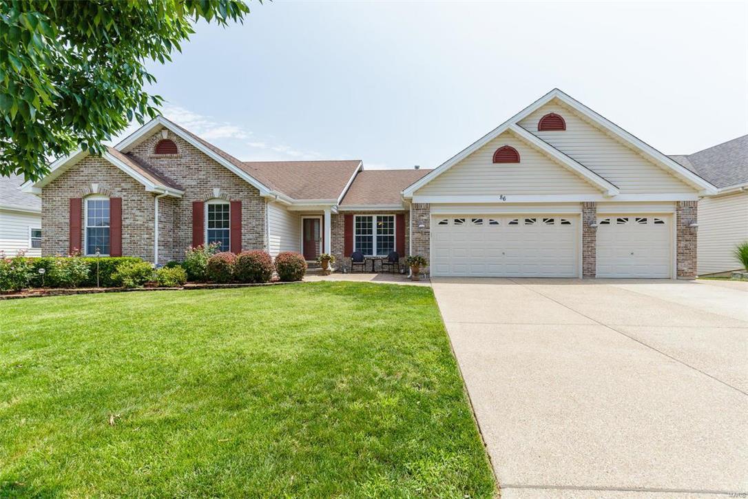 This fabulous lakefront home offers a true backyard oasis with a heated saltwater pool, covered patio w/outdoor fans, wired for cable & direct TV, custom sitting wall overlooking the lake & an abundance of pool deck area for sunning and enjoying friends & family. The meticulously maintained open floor plan ranch home provides over 3800 sq ft of living space. Vaulted great room w/gas fireplace & built-in bookcases, formal dining room, main floor den/office & sunroom off the breakfast room leads you to the large deck, large main floor laundry/mud room w/ 1/2 bath. Spacious master suite w/double sinks, whirlpool tub, separate shower & walk in closet,  Finished walk out lower level wired for surround sound offers kitchenette, game room, family room, 4th bedroom w/walk in closet, 3rd full bath, workout area and large storage area w/built in shelving & workbench. Ceiling fans, front paver patio, electric pet fence, water softner & security system. Additional Rooms: Sun Room