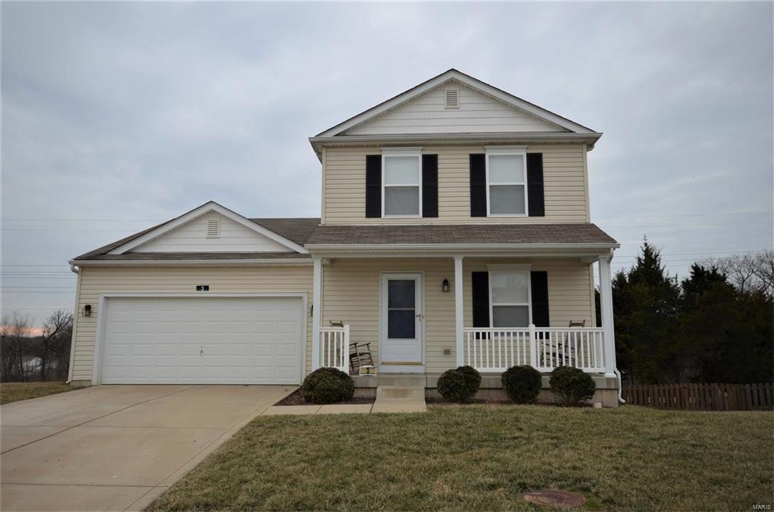 This is the one you’ve been looking for...3 bdrm, 4 bath, story-and-a-half with privacy in Wentzville schools. Located in Fox Ridge subdivision this updated home is situated at end of a cul-de-sac with sidewalks and streetlights. Inside you are greeted by a large living space and the open floor plan flows smoothly into the dining area and beyond. Kitchen has center island, breakfast bar and lots of cabinet and counter space. Large master suite on first floor has walk-in closet and full bath. Powder room and main floor laundry closet complete the first floor. Upper level has a bonus/loft area for second living room or is perfect for games and toys. Oversized second and third bedrooms also upstairs plus full bathroom. Finished basement adds 400 more sq.ft. of living area and with walk-out, sleeping area and kitchen area, it could be an in-law suite. Large, fenced-in back yard gives you total privacy as it backs to huge common area and walking trail. Located next to Lakeview Elementary.