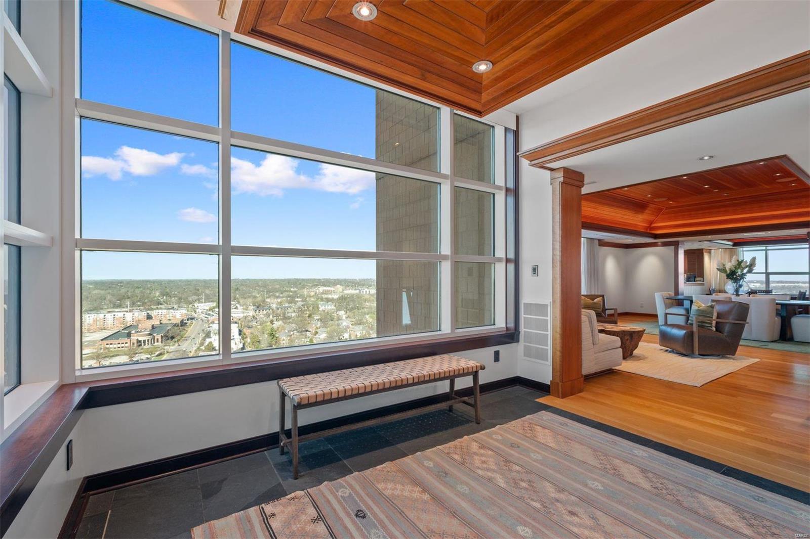 A Bernoudy-inspired Penthouse with lofty 15th-floor views, designed by renowned Christner Architects & crafted by the reputable Higginbotham Brothers. Meticulously maintained & offers a functional floor plan for everyday living & entertaining with soaring west/north views & a covered west-facing terrace. Lovely foyer meets LR & DR space & wet bar for easy entertaining. Wall of windows in kitchen & separate breakfast room open to FR. A master suite with walk-in closets, shelf to ceiling views, and a bathroom fit for a King & Queen. An addtitional suite, office made for 2 & a fitness/bonus & laundry room complete the space. Designed with a focus on fine art lighting throughout & light filled wood coffered tray ceilings crafted of straight grain wood. Cherry doors, millwork & 5" white oak floors. Electronic blinds, loads of storage, alarm, storage. Location: Corner Location, Upper Level