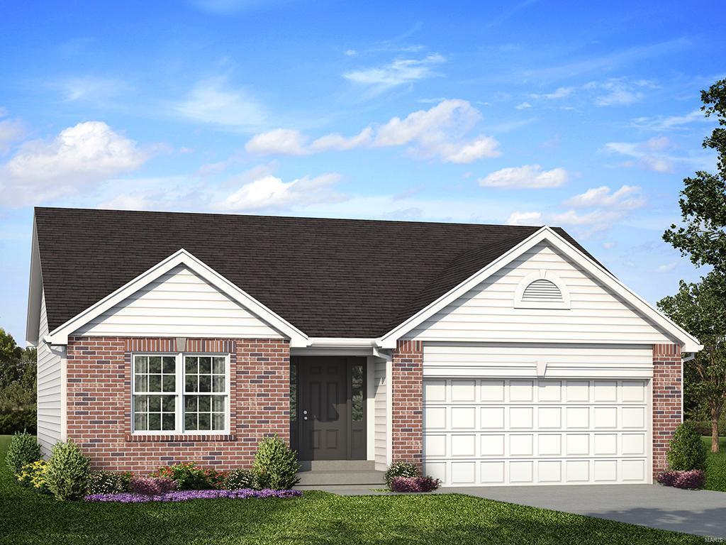 NEW HOME IN A HURRY! Beautiful Open Ranch. What a great price for a brand new single family home. Move-In Ready Late Fall 2019. Bourbon Bridge Toasted Chestnut Wood Laminate Flooring Main Living Areas, Kitchen Features Level 4 Benton Painted White 42” Tall Wall Cabinets, Stainless Steel GE Kitchen Appliances, Family Room Features Vaulted Ceiling and Ceiling Fan, Master Bedroom has a Large Walk-In Closet and Ceiling Fan, Level 3 Benton Umber Adult Height Cabinets in Master Bath, Upgraded 5’ Shower with Rainhead Fixture in Master Bath, Chrome Plumbing Fixtures in Kitchen and Bathrooms, Two-Panel Arch White Interior Doors with Satin Nickel Hardware, Wire and Brace for Ceiling Fans in all Bedrooms, ¾ Bath Rough-In at Lower Level, Enclosed Soffit and Fascia, Mature Trees and Evergreens Line the Back of the Property for Added Privacy. Community is in the Fort Zumwalt School District and Within Walking Distance of Fort Zumwalt North High School Welcome to Pearl Vista.