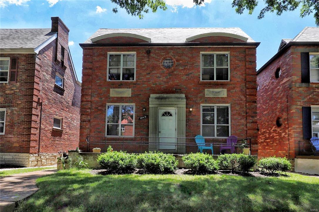 Another great investment opportunity in VERY sought after St. Louis Hills location. 2 Units in the 4 family have been renovated. All the architectural charm and hardwood flooring, gas cook-top and refrigerators. Each unit features a sun-filled living room and separate dining room; and each unit has bonus sun-room off the bedroom perfect for a paint studio with lots of natural light. Windows replaced except front facing, lower level offers laundry, small storage, and 3 car detached garage. It's all about location and ease to access schools, highways. Walk to Ted Drewes on a summer night or relax out back. Start creating your rental growth opportunity now!