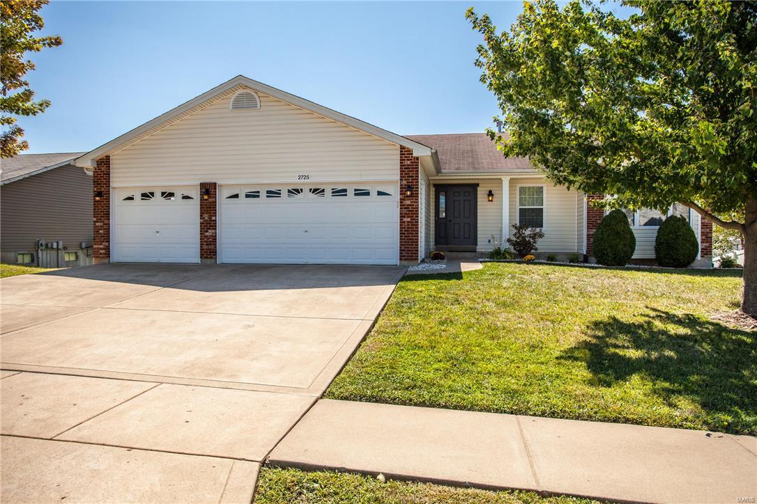 Meticulously maintained 4 bed, 3 full bath walk out ranch with 2,701 finished sqft & 3 car garage & just walking distance to Peine Ridge Elementary & Splash Station Water Park! Open floor plan, offers vaulted ceilings, large deck, neutral paint & main floor laundry room. Kitchen features SS appliances, plenty of cabinet space, 2 bay windows, breakfast bar, pantry & adjoining breakfast room. Retreat to spacious master suite w/ MB offering dual sink, soaking tub & separate shower. Entertain guests on the large cedar deck & large back patio or have movie nights spacious LL rec room. 4th bedroom and full bath in LL make perfect In-law suite or private space for quests with two separate entrances to LL finished area & to storage space. 3 car garage is O-sized with service door. Newer carpet, paint, freshly stained cedar deck & interior doors make it move in ready. Wentzville schools & shopping, walking distance to Splash Station Water Park and in USDA Loan $0 down payment eligible area.