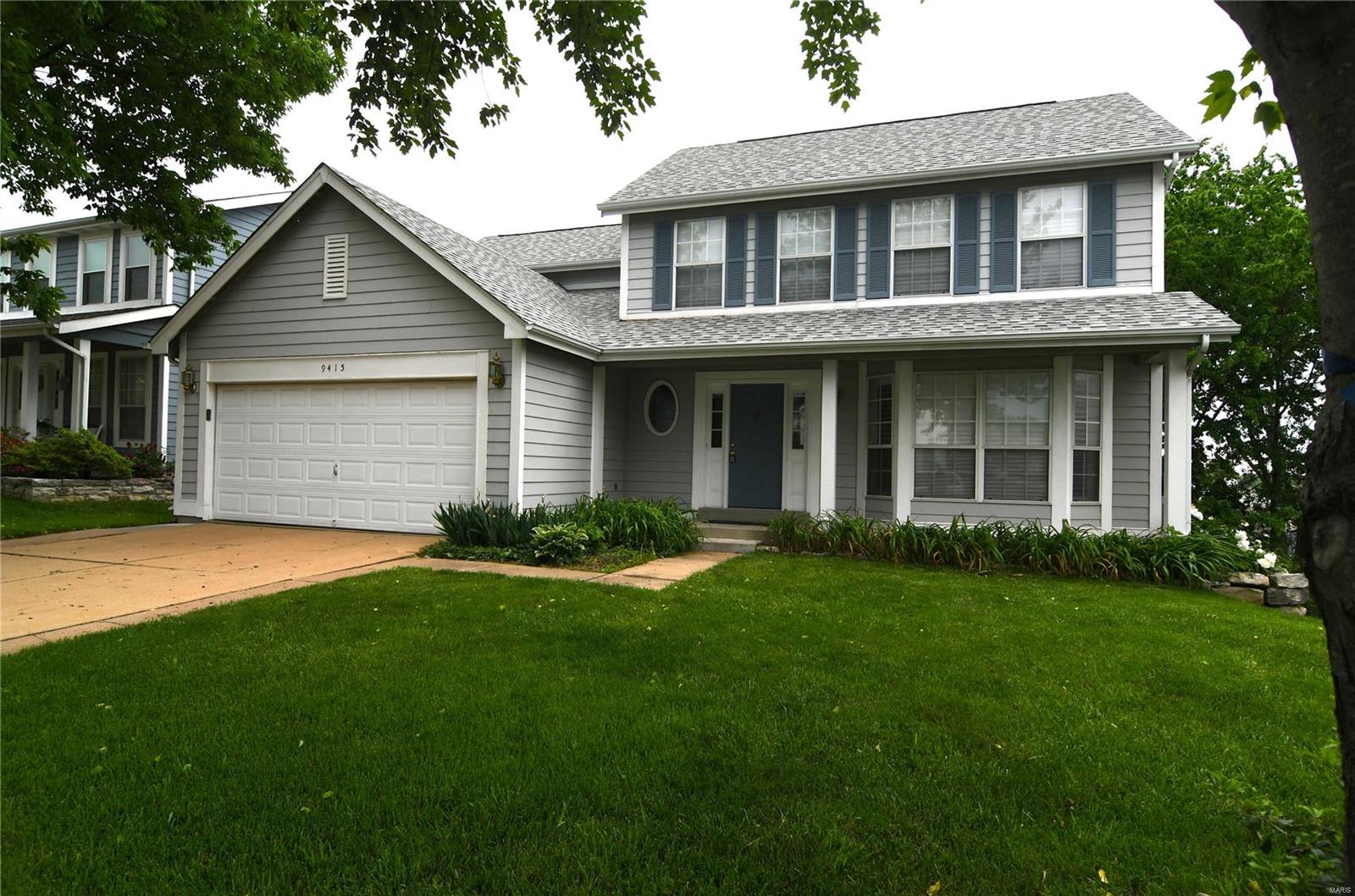 This spacious home in a convenient South County location is waiting for you. Home is ready for you to add your WOW factor. There is an entry foyer, living room, formal dining room, eat in kitchen, den and a half bath on the main floor. The kitchen has a newer glass back door that opens to the deck. Perfect for barbeques and entertaining in the summer. The home has central vac and newer carpet throughout. Four bedrooms upstairs including a master suite with walk-in closet and full bath. The walk-out lower level is unfinished with laundry and a rough in bath. Sliding door opens onto patio for nice shady place to relax. Don't miss the backyard view and 2 car garage.