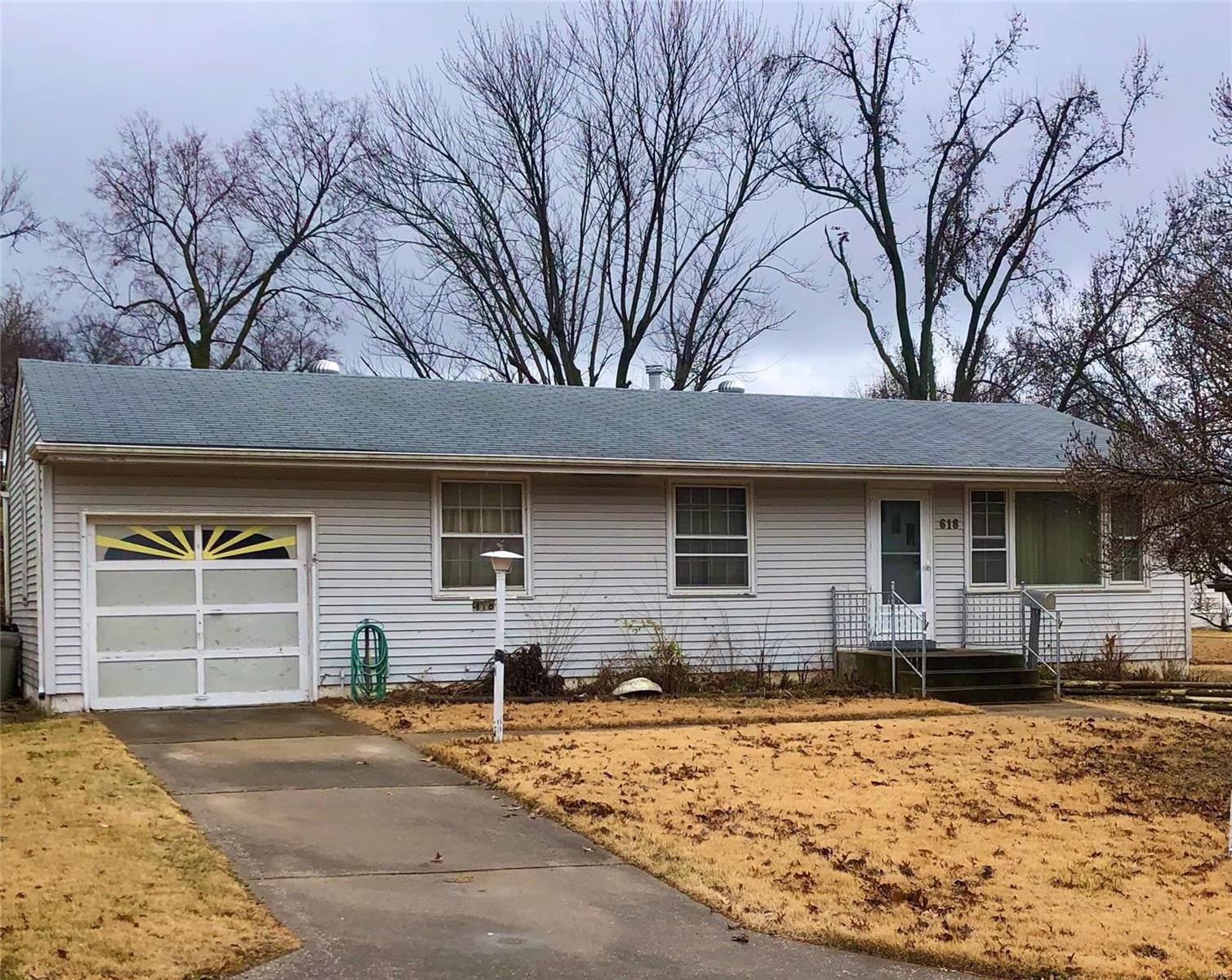 OUTSTANDING OPPORTUNITY!!! This ranch style home in Bellefontaine Neighbors has potential! Perfect for an investor or someone with skill. There are three bedrooms, one bath, eat-in kitchen, and a spacious sun porch on the main floor. There is a large basement, attached one car garage, and a fenced backyard, all on a super quiet and peaceful street. This is a beneficiary home and the out of town seller has never lived there. The home is full of furniture and belongings. Will need to be cleaned out and updated. Being sold as is with no repairs completed by the seller. This is a project for someone with experience. Showings will begin on Thursday, January 25th.