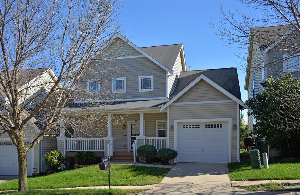 This charming cottage style 1.5 story.2.5 bath home is located just minutes from 70/94/370. Past the large covered front porch hardwood floors span the main living areas. The open floor plan has 9ft.ceilings and offers flexible space for furniture placement. The upscale kitchen features 42" wood cabinetry, a pantry & stainless steel appliances including a side by side refrigerator. Sliding doors off the dining room open on to a 12x9 deck overlooking a private rear yard. The first floor master bedroom features a bay window, 11ft walk-in closet, a luxury bath with double bowl vanity and a jet tub and separate shower. Enjoy the main floor utility room complete with a washer & dryer. Upstairs is a bonus room/office, two bedrooms both with walk-in closets and a full bath. Additional amenities include an irrigation system, neutral paint & floor coverings, recessed lights, full basement and a security system. Direct access from the garage into the residence. Owner requires very good credit.