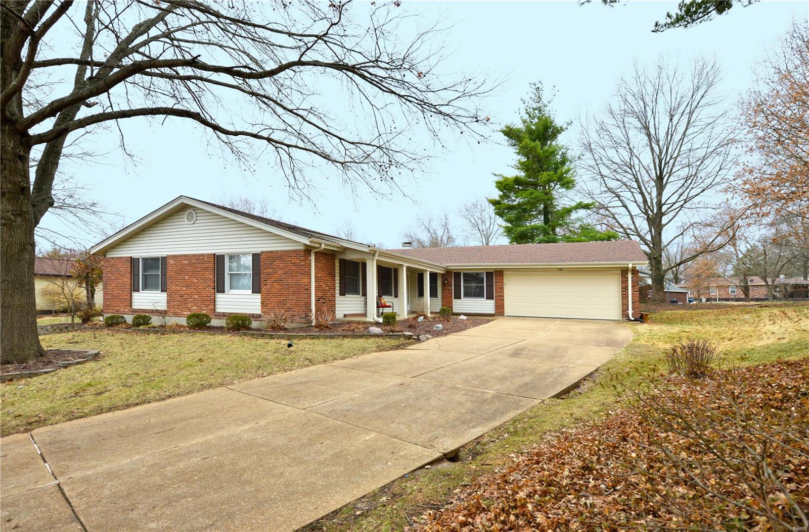 Open Sunday,  March 11,  2pm -4pm! Close to Vlassis Park & Ballwin Aquatic Center! So convenient! At Almost 2300 sq ft this is a large ranch with 4 bedrms on the main level! Oversized garage! Beautiful private sunroom with built-in gas grill right outside on the patio is so great for entertaining or relaxing!Wonderful outdoor area with firepit! Huge finished lower level provides loads of fun for the family & still provides a huge storage area. Main flr laundry is possible by converting the walk-behind wet bar area. Huge living rm/family rm combo is fabulous for entertaining with woodburning firplce! Formal dining could also make a great office! Kitchen is light & bright with a beautiful wall of windows! Loads of counters & cabinets along with a pantry you will never run out of space! Built-in wall oven & range top-this is a cooks dream. Updated Baths! Master bdrm has two closets (one a walk-in) Included are in-ground sprinklers, upgraded HVAC, water htr, & 5yr new roof.  See it today! Additional Rooms: Sun Room
