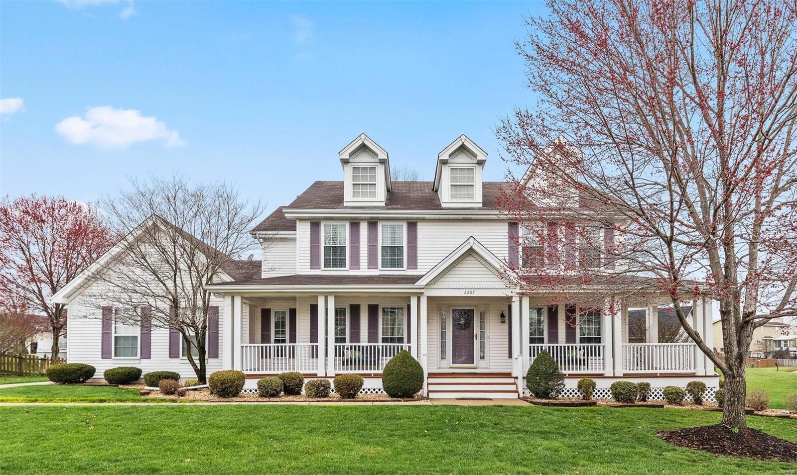 Welcome home to this beautiful 2 story. This home has everything you need with 4 bedrooms, 3 full baths, 1 half bath, and a finished lower level. Updated kitchen with a large center island, 42" custom cabinets, soft close drawers, pull out drawers in the island, and granite countertops.  The Family room includes a wood-burning fireplace and bay window with dark laminate flooring. Main floor also includes a formal dining room and flex space currently an office. Upstairs you will find a vaulted master bedroom with a large walk-in closet and an updated master bath that includes quartz countertops, soaking tub, and shower. Three additional bedrooms with large closets and a hall bath with an updated vanity with soft close drawers and ceramic tile.  The finished lower level includes a large entertainment area, full bathroom and lots of storage space. Fully fenced in yard with patio and extra parking in rear.  Twin Chimneys boasts several amenities including a clubhouse, pool, tennis courts.